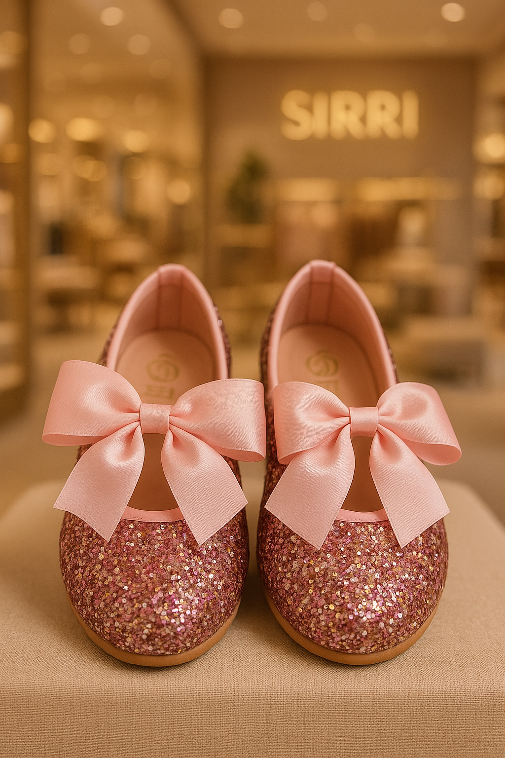 Girls Sequin Ballerina Flat Pumps - LOLA - Lilac