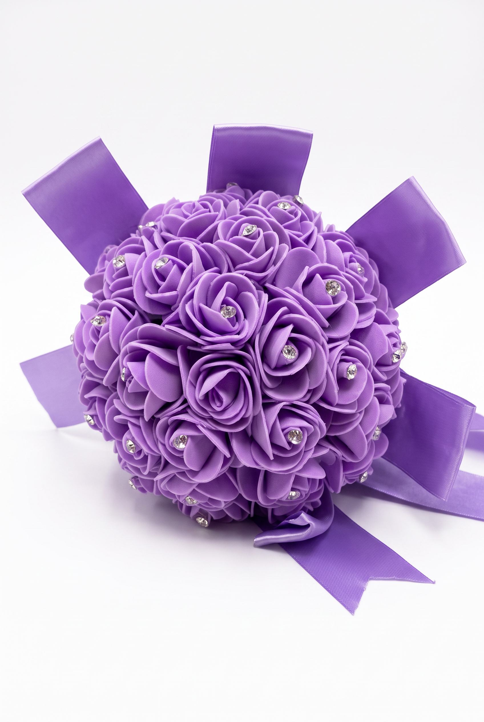 Girls’ Special Occasion Rose Bouquet with Sparkling Details in Purple Picture