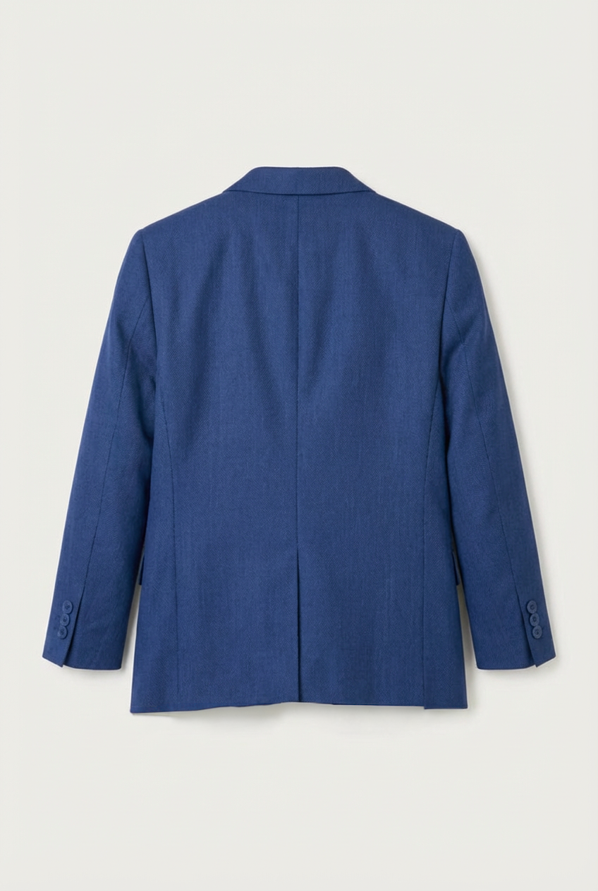 Boys 4-Piece Slim Fit Twill Suit - Midnight Blue