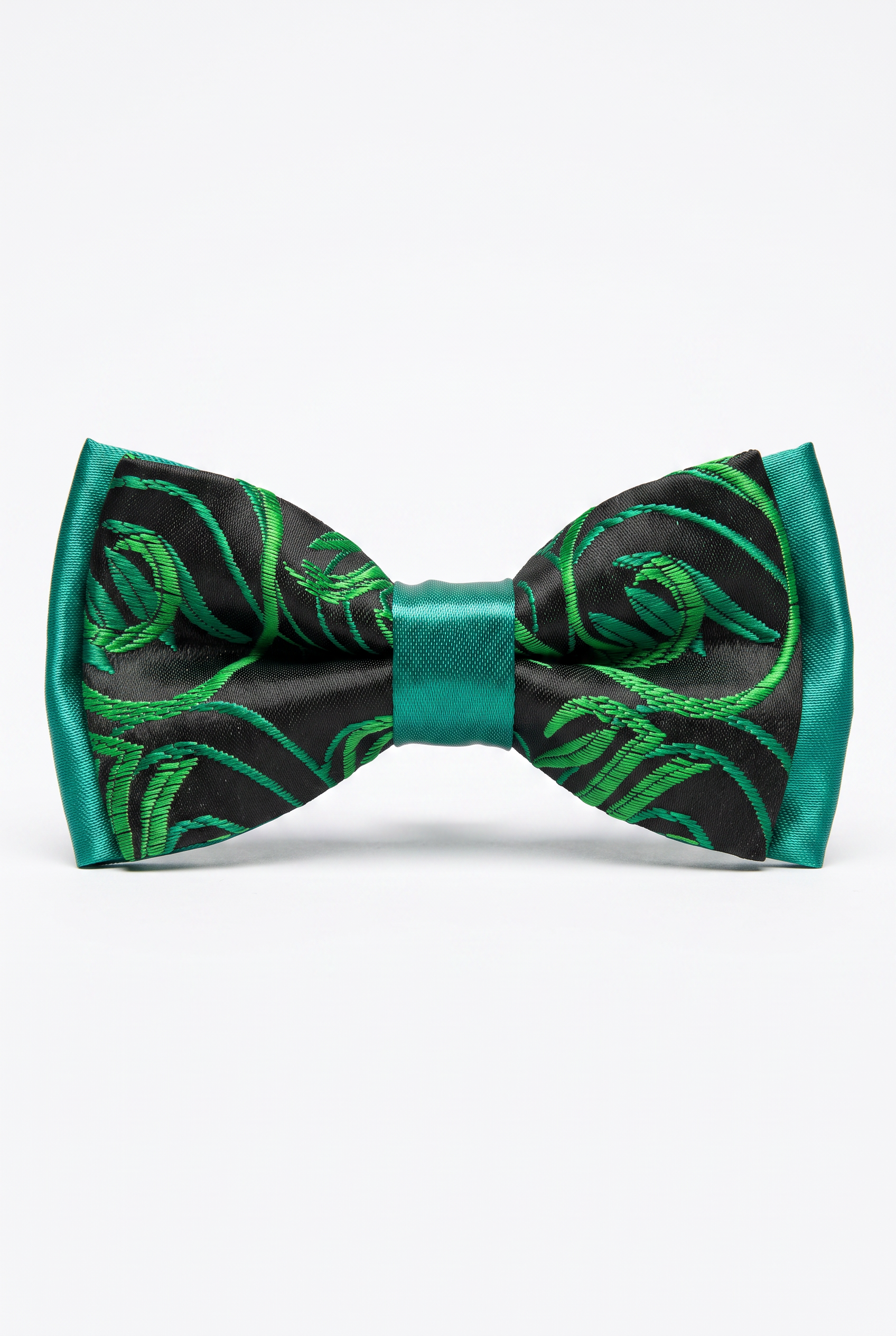 Kids Bow Tie – Adjustable Pre-Tied Bow Tie for Boys - Green and Black