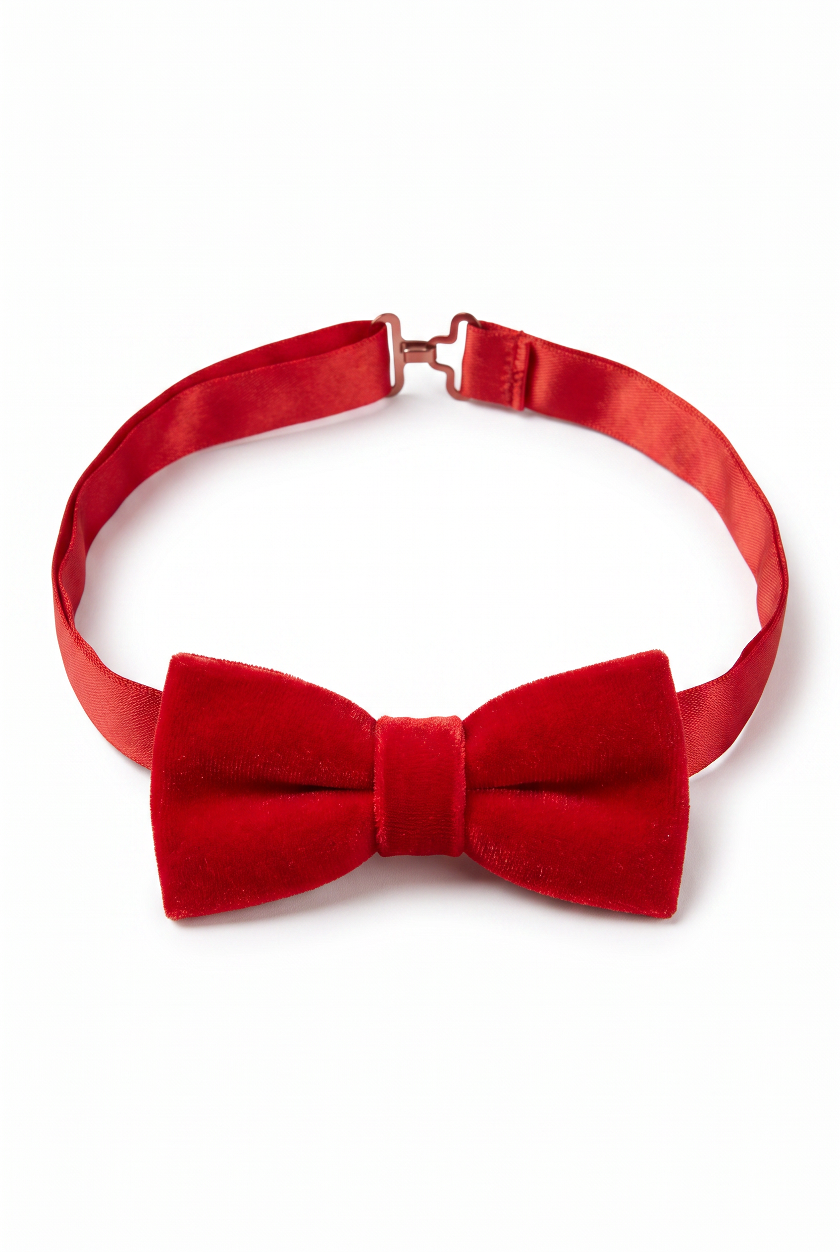 Kids Bow Tie – Adjustable Pre-Tied Bow Tie for Boys -  Velvet Red Picture
