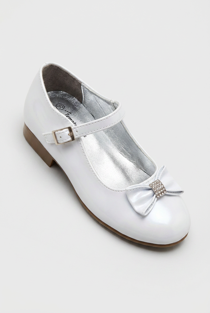 Kids' Mary Jane Bow Dress Shoes – Elegant Occasion Shoes in White