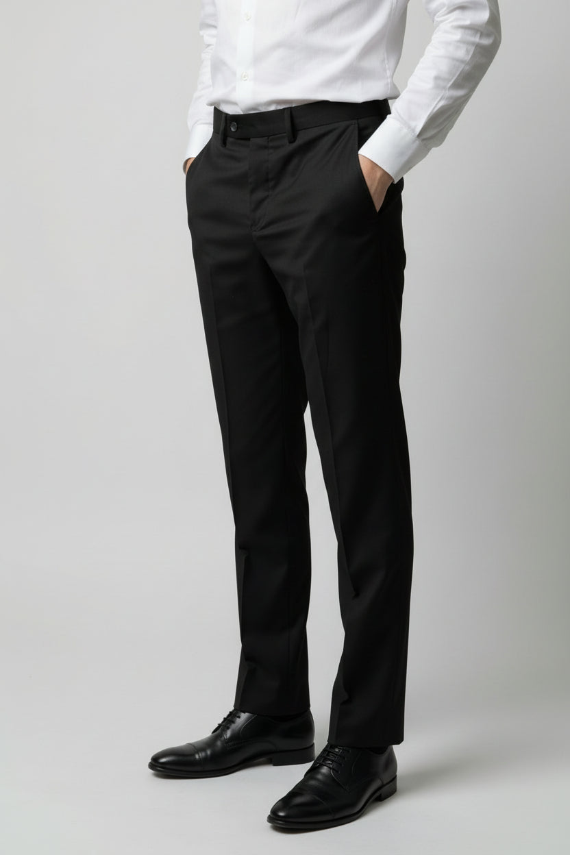 Men’s 2 Piece Double Breasted Formal Suit - CARSON BLACK