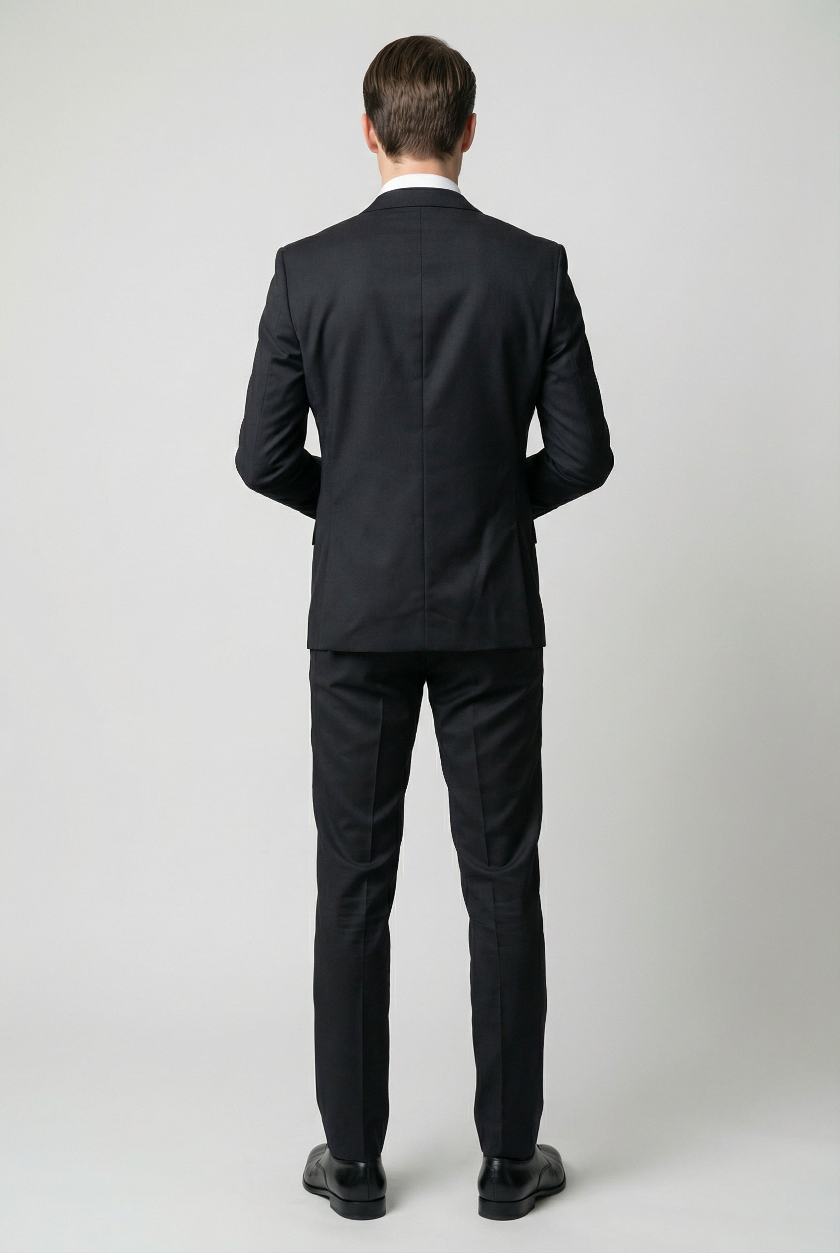 Men’s 2 Piece Double Breasted Formal Suit - CARSON BLACK