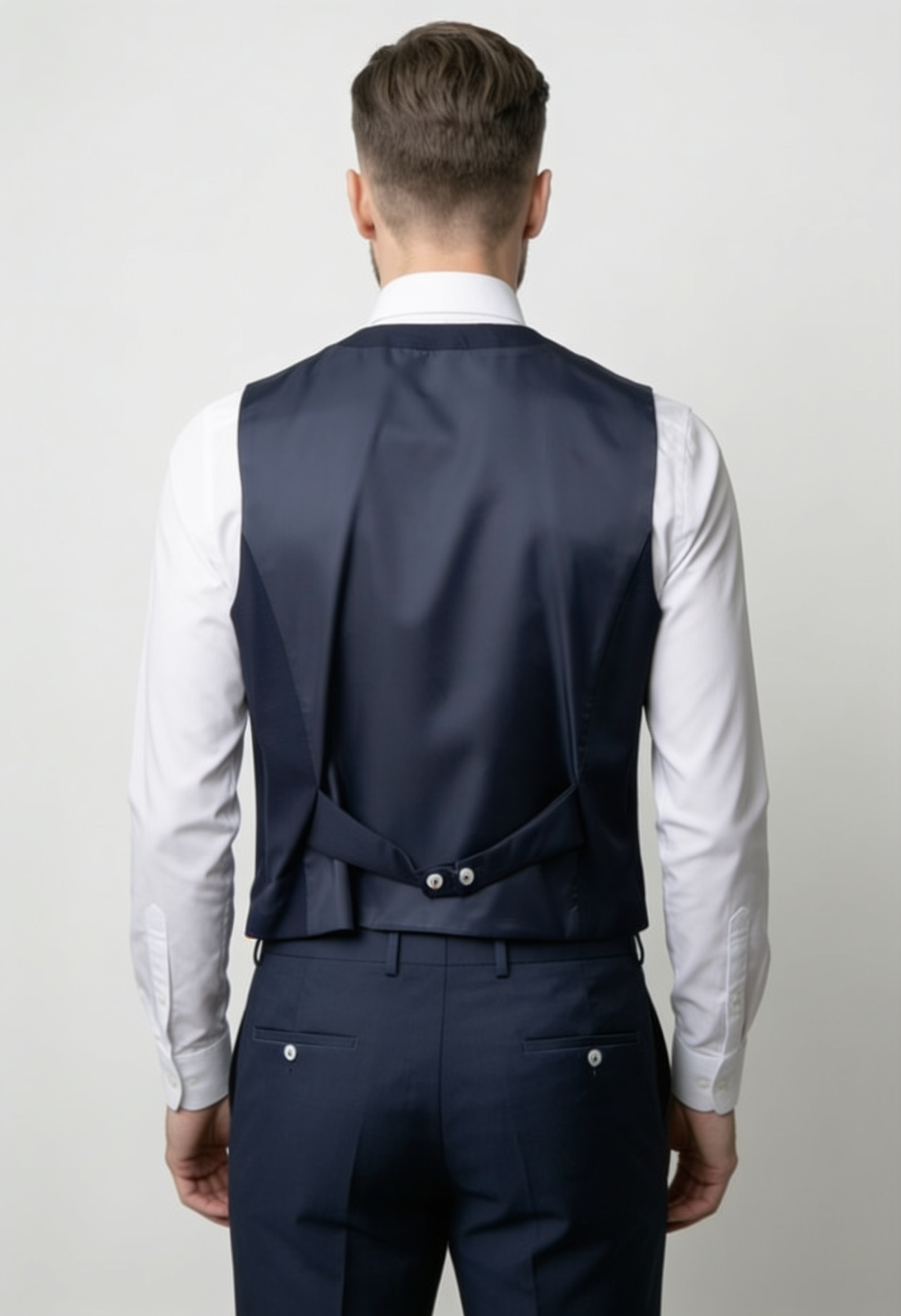 Men’s 3-Piece Formal Suit - Style PORTER NAVY BLUE
