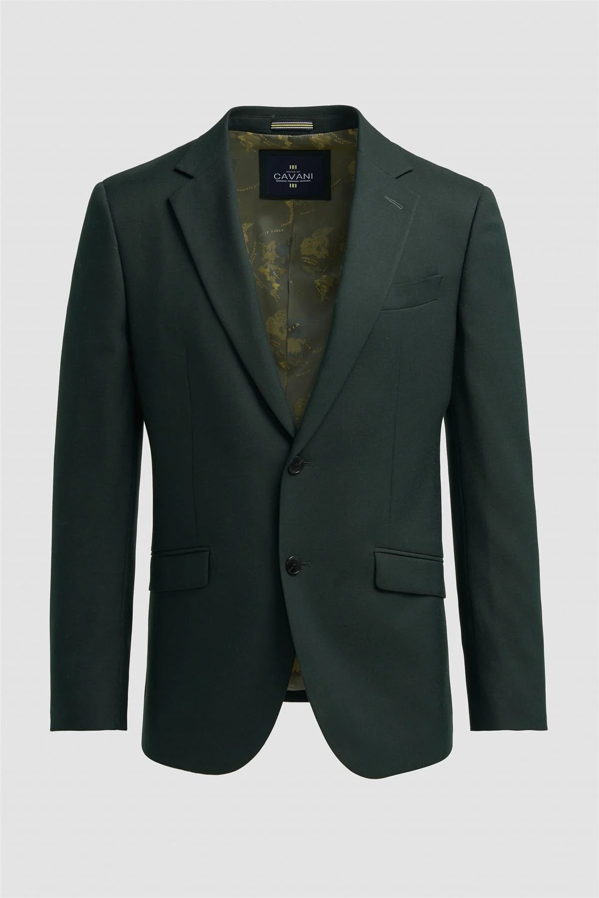 Men’s 3-Piece Slim Fit Formal Suit - Malibu - Forest Green