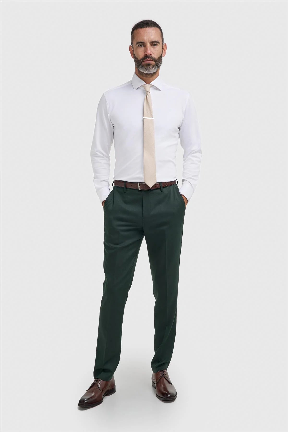 Men’s 3-Piece Slim Fit Formal Suit - Malibu - Forest Green