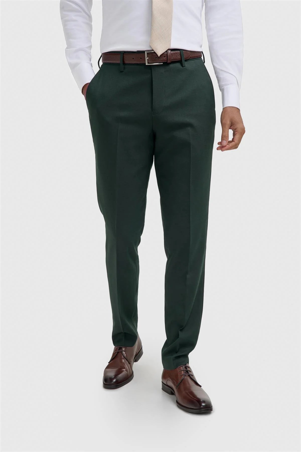 Men’s 3-Piece Slim Fit Formal Suit - Malibu - Forest Green
