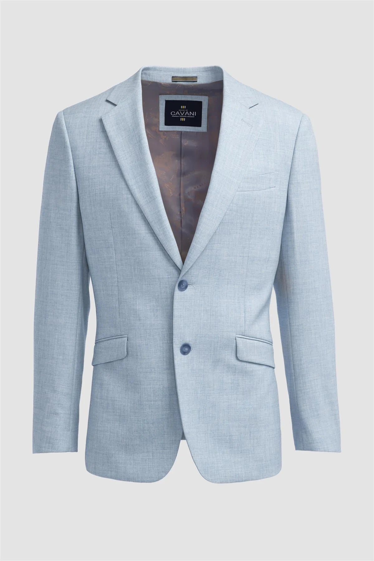 Men’s 3-Piece Slim Fit Formal Suit - Malibu - Sky Blue