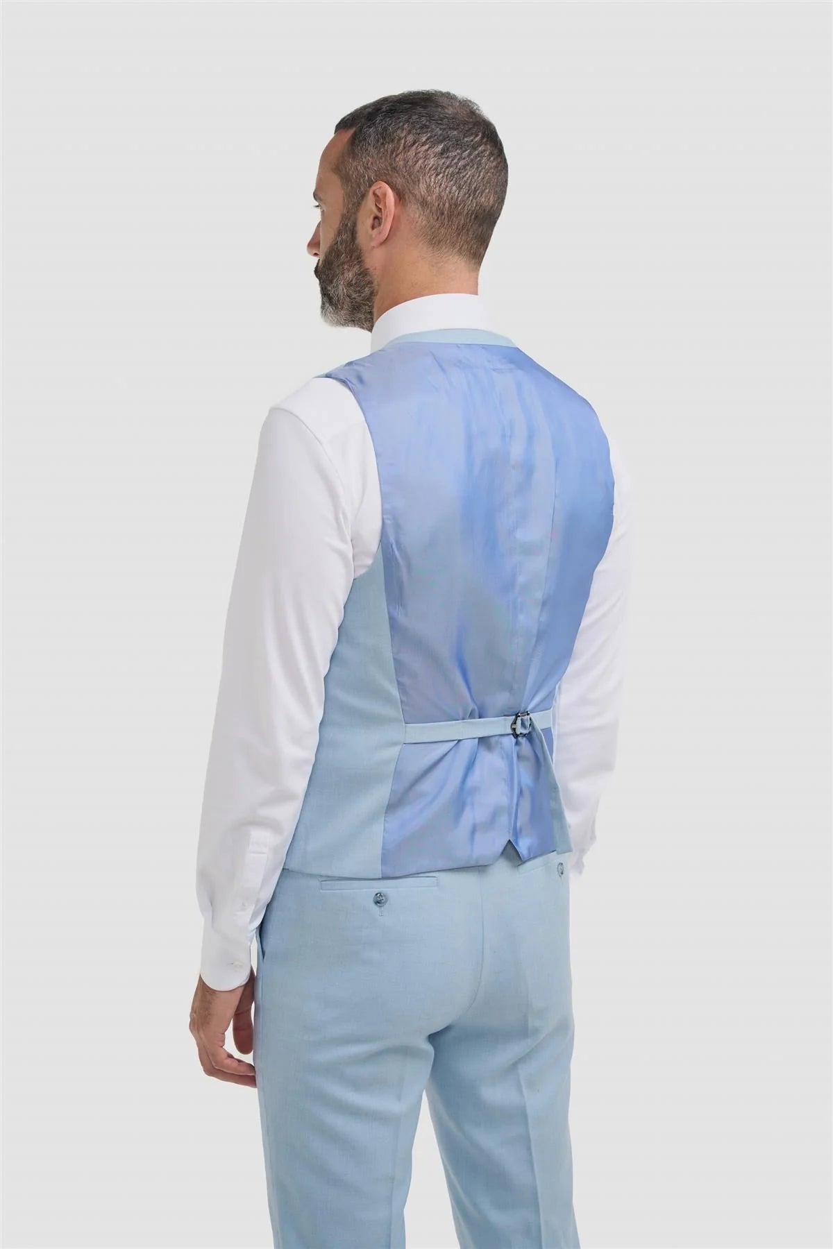 Men’s 3-Piece Slim Fit Formal Suit - Malibu - Sky Blue
