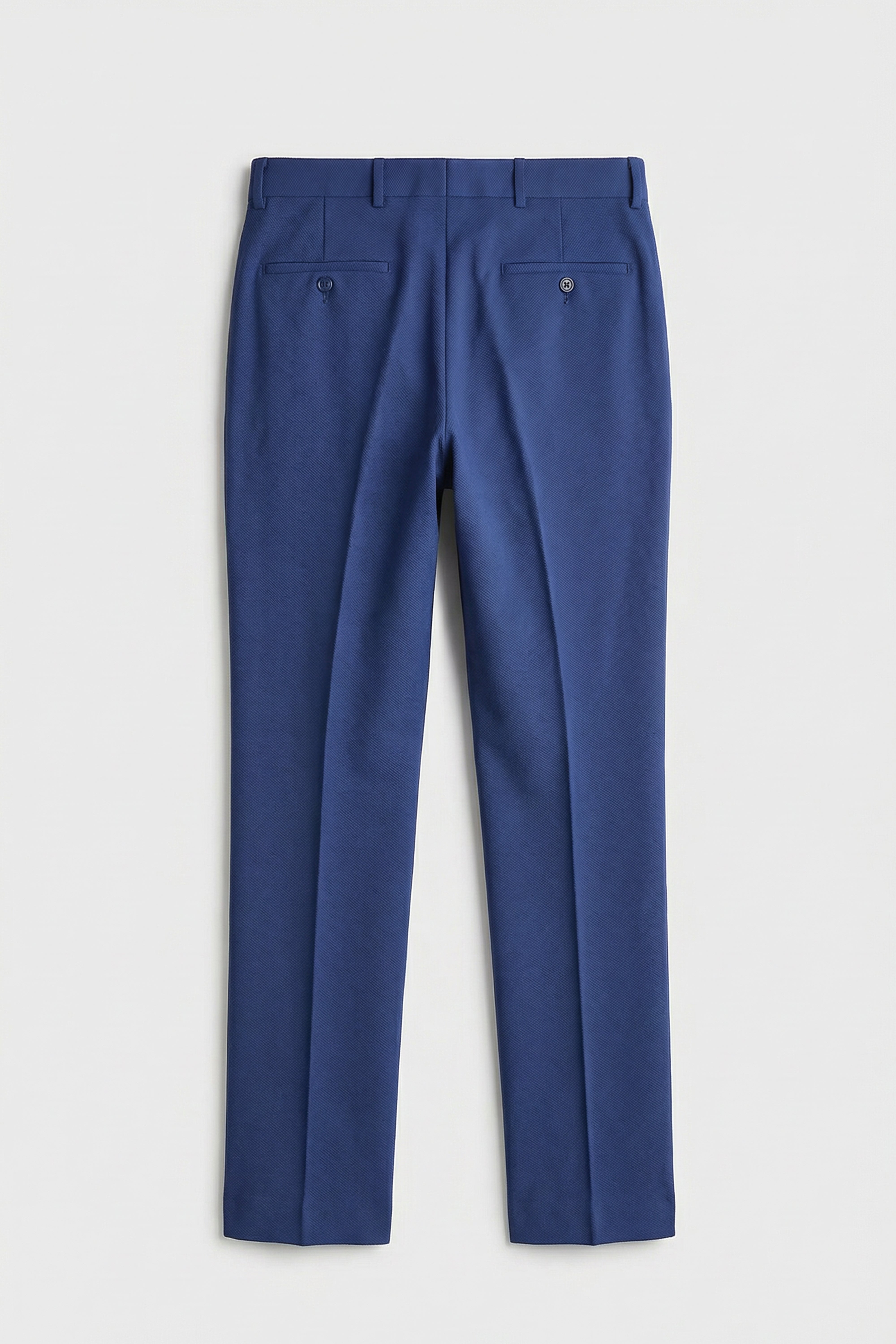 Men’s Textured Formal Suit Trousers - Core - Navy Blue Front Picture Back Picture