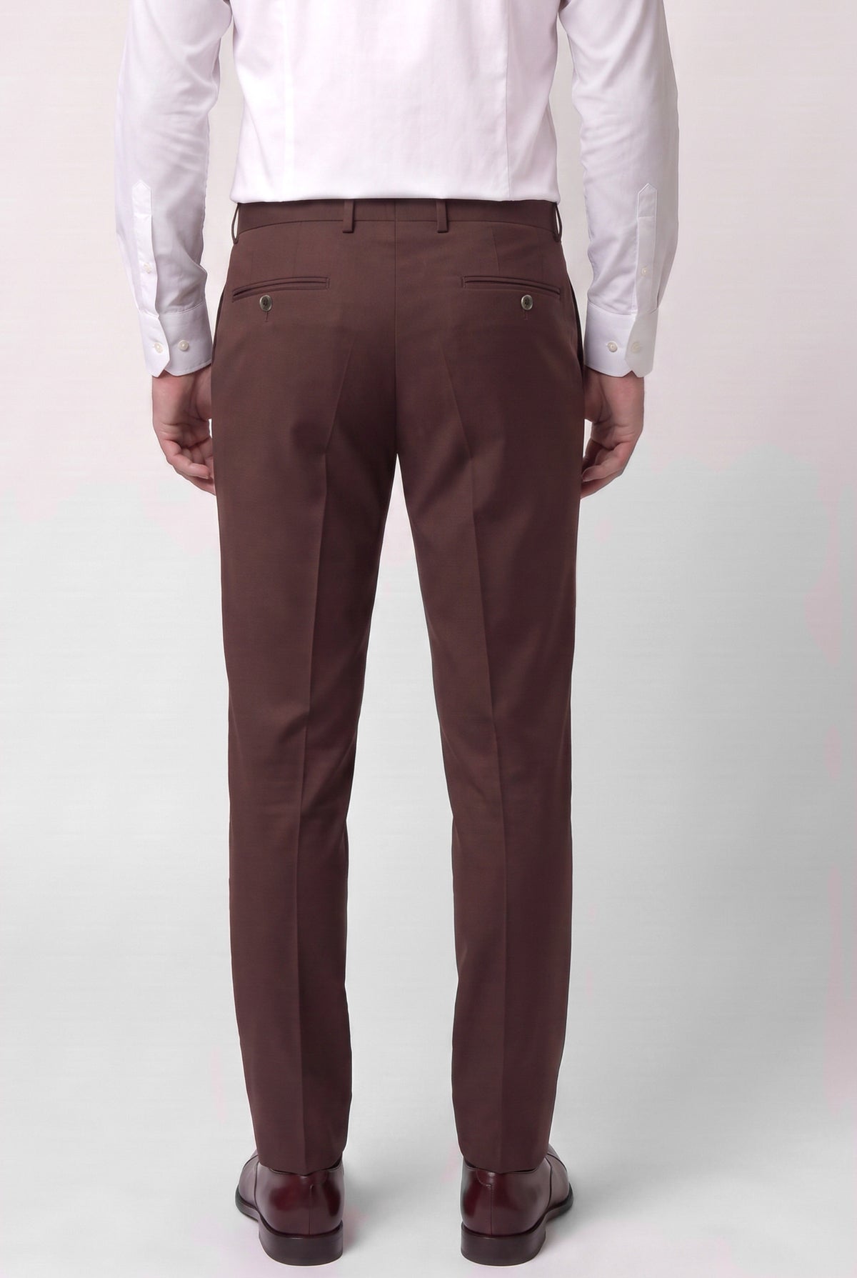 Men’s 3-Piece Wool Blend Formal Suit - Style PEDRO BROWN