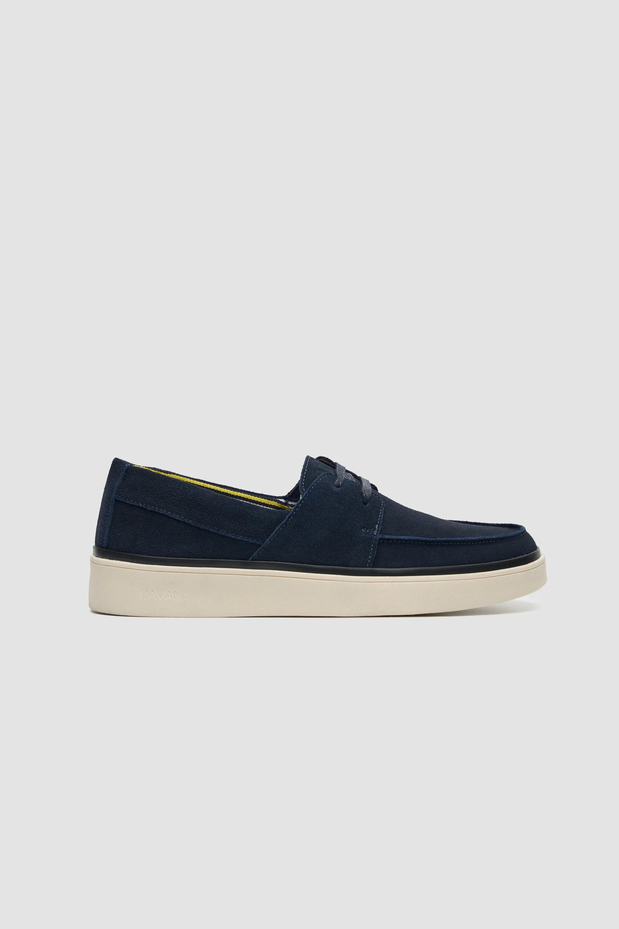 Men’s Casual Suede Slip-On Loafers - Amalfi - Navy Blue Side Picture