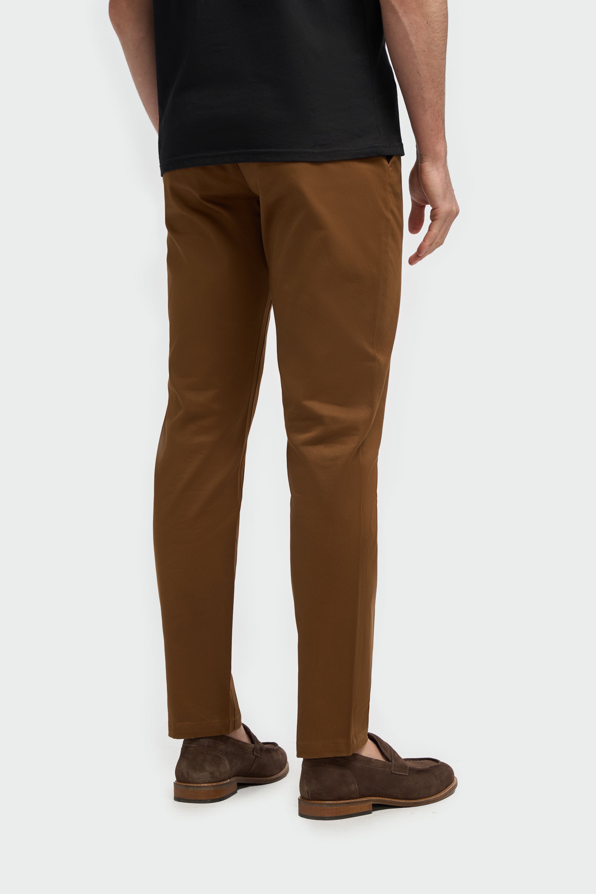 Men's Cotton Chino Trousers - DAKOTA - SIERRA Back Picture