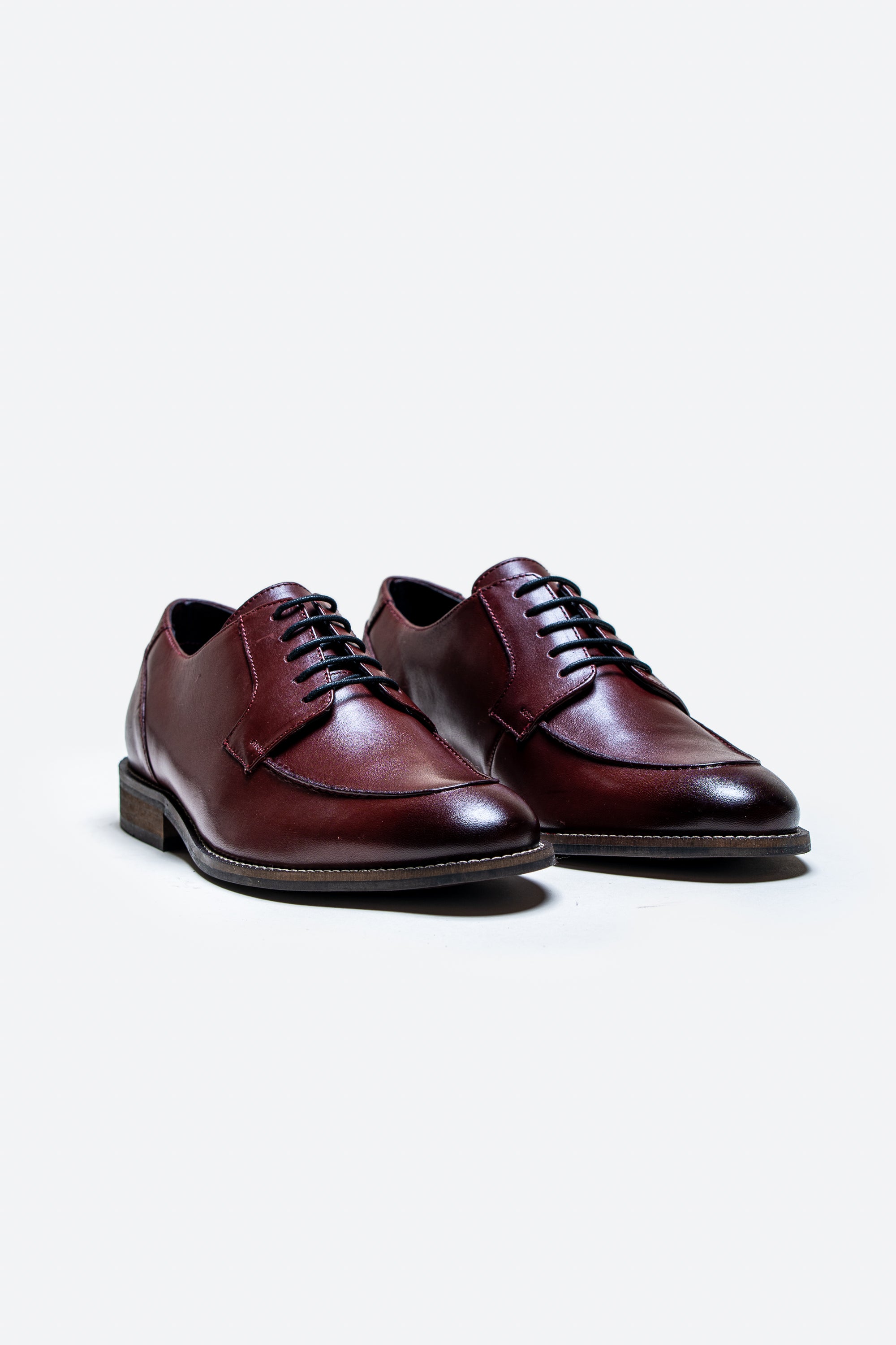Men's Derby Lace Up Formal Shoes -BERLIN - Bordo Pair Side Picture
