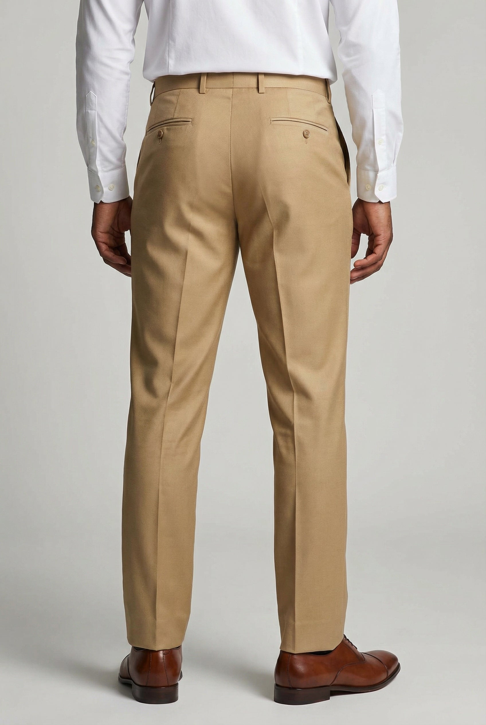 Men’s Formal Dress Trousers - Jason - Mustard Model Picture Back Picture