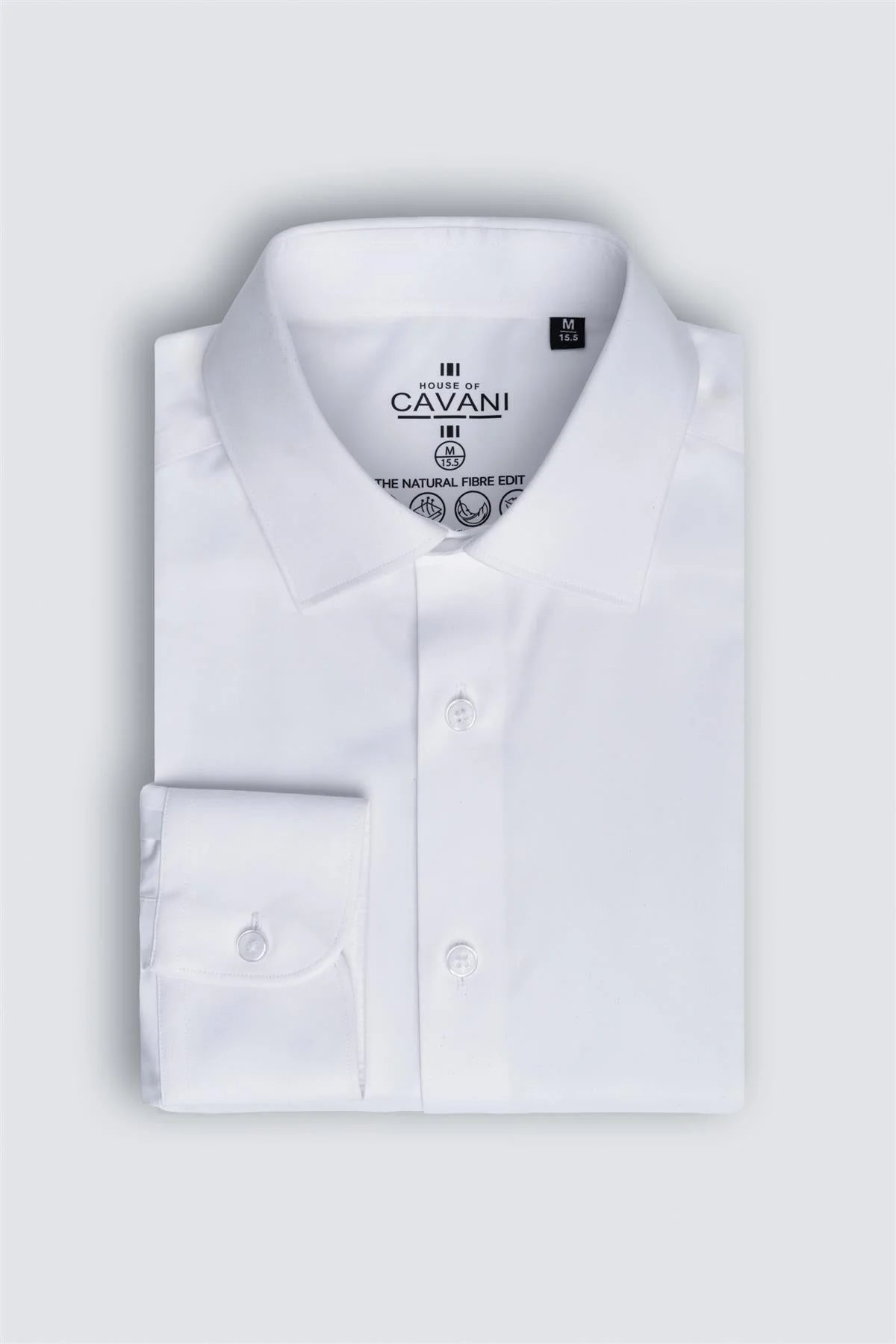 Men’s Long Sleeve Formal Shirt - Varano - White