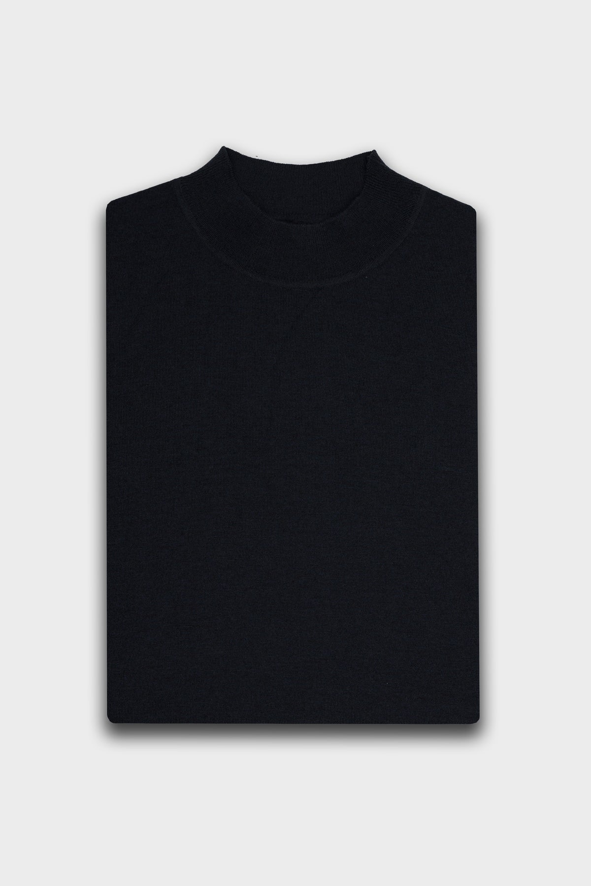 Men's Merino Wool High Neck Knitted Jumper – Cavani Colt Black picture