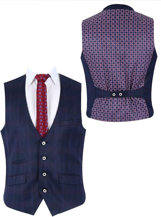 Men’s Pinstripe 3 Piece Suit with Jacket, Waistcoat & Trousers - Style LUCAS Tonic Blue