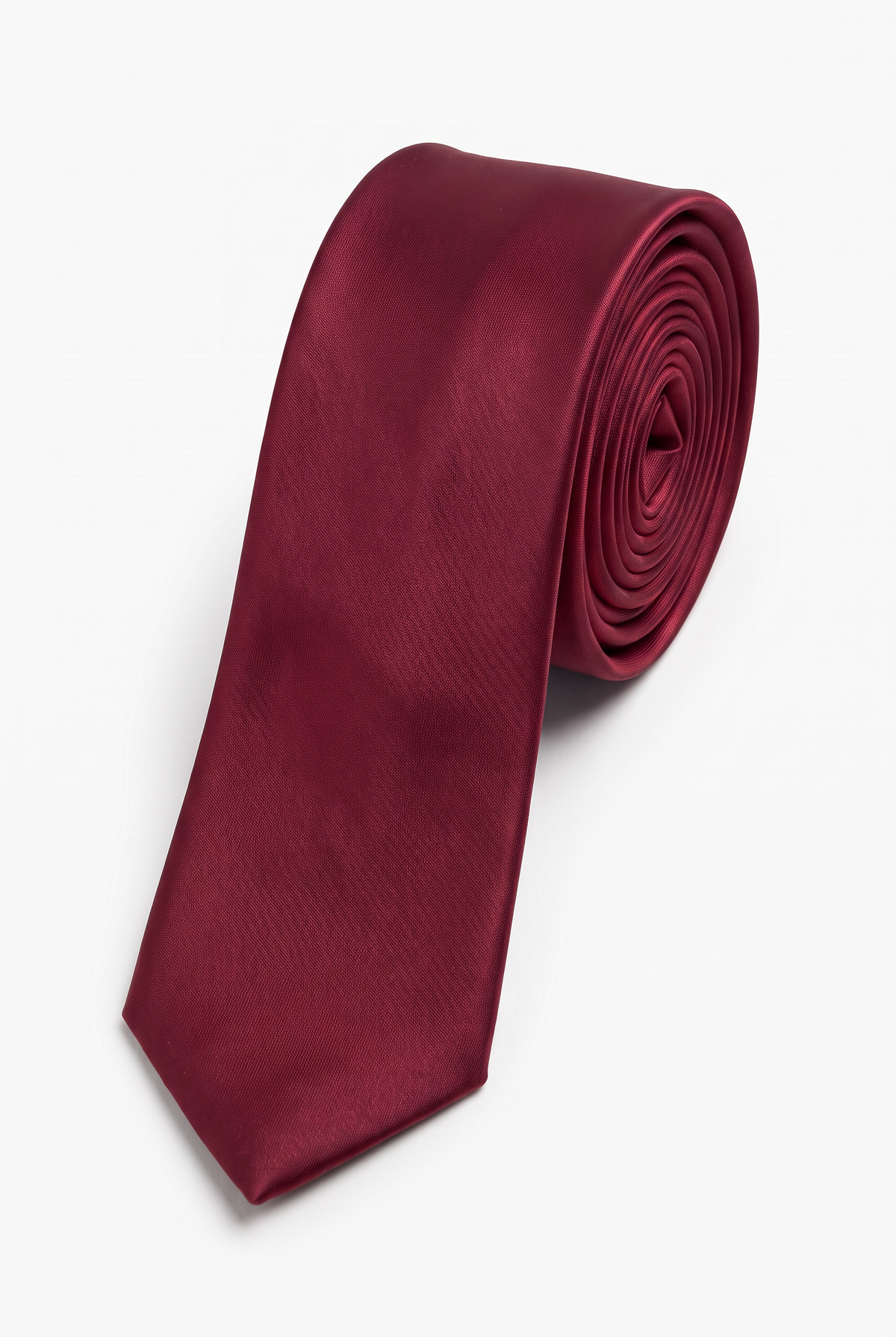 Men’s Slim Tie & Pocket Square Set - Burgundy