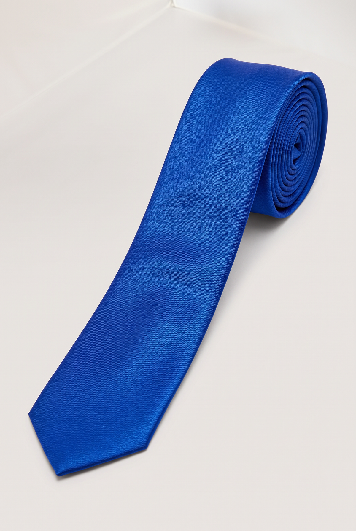 Men’s Plain Satin Tie – Classic Formal Necktie - Royal Blue