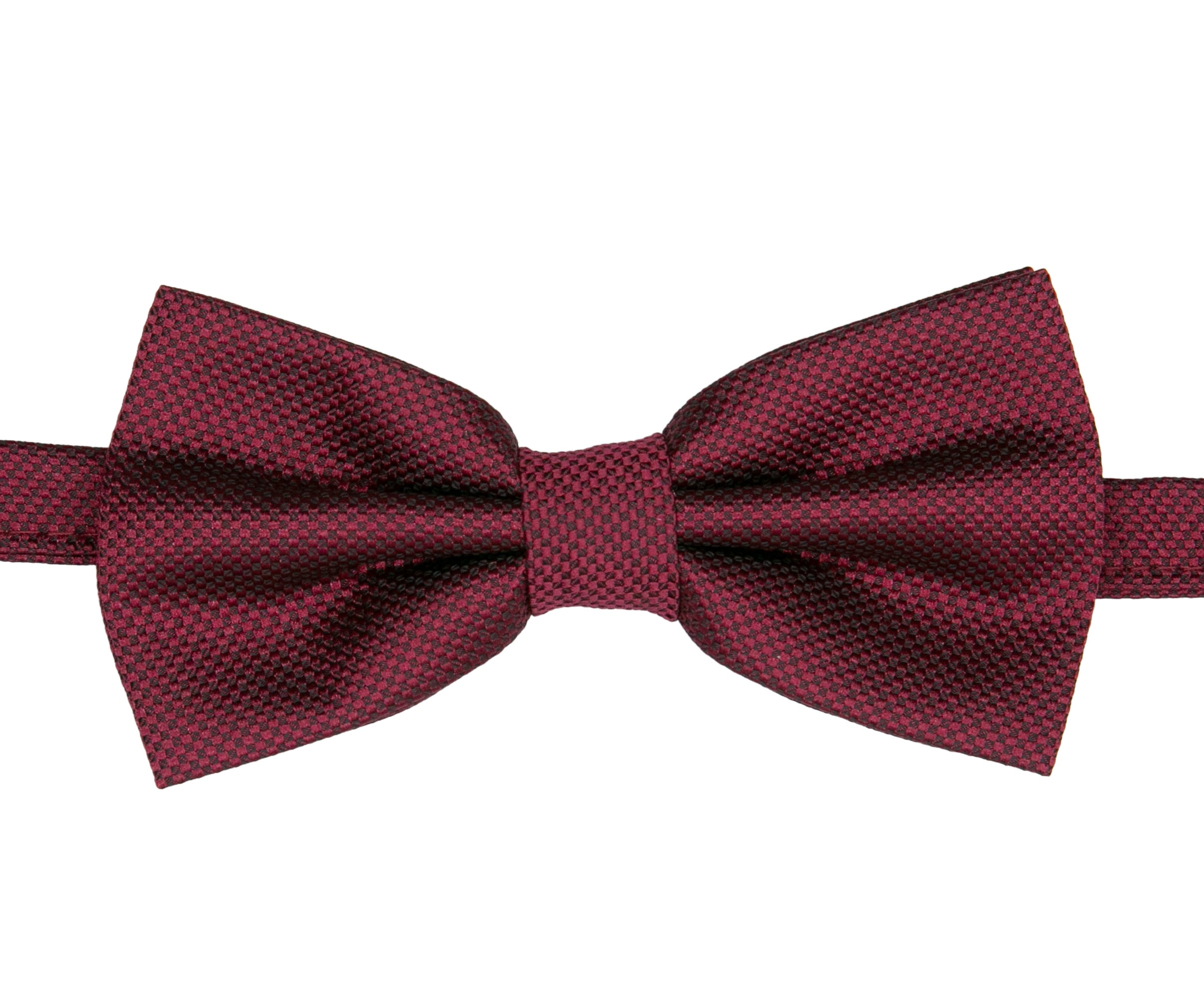 Men’s Pre-Tied Jacquard Dickie Bow Tie Neckwear - Burgundy