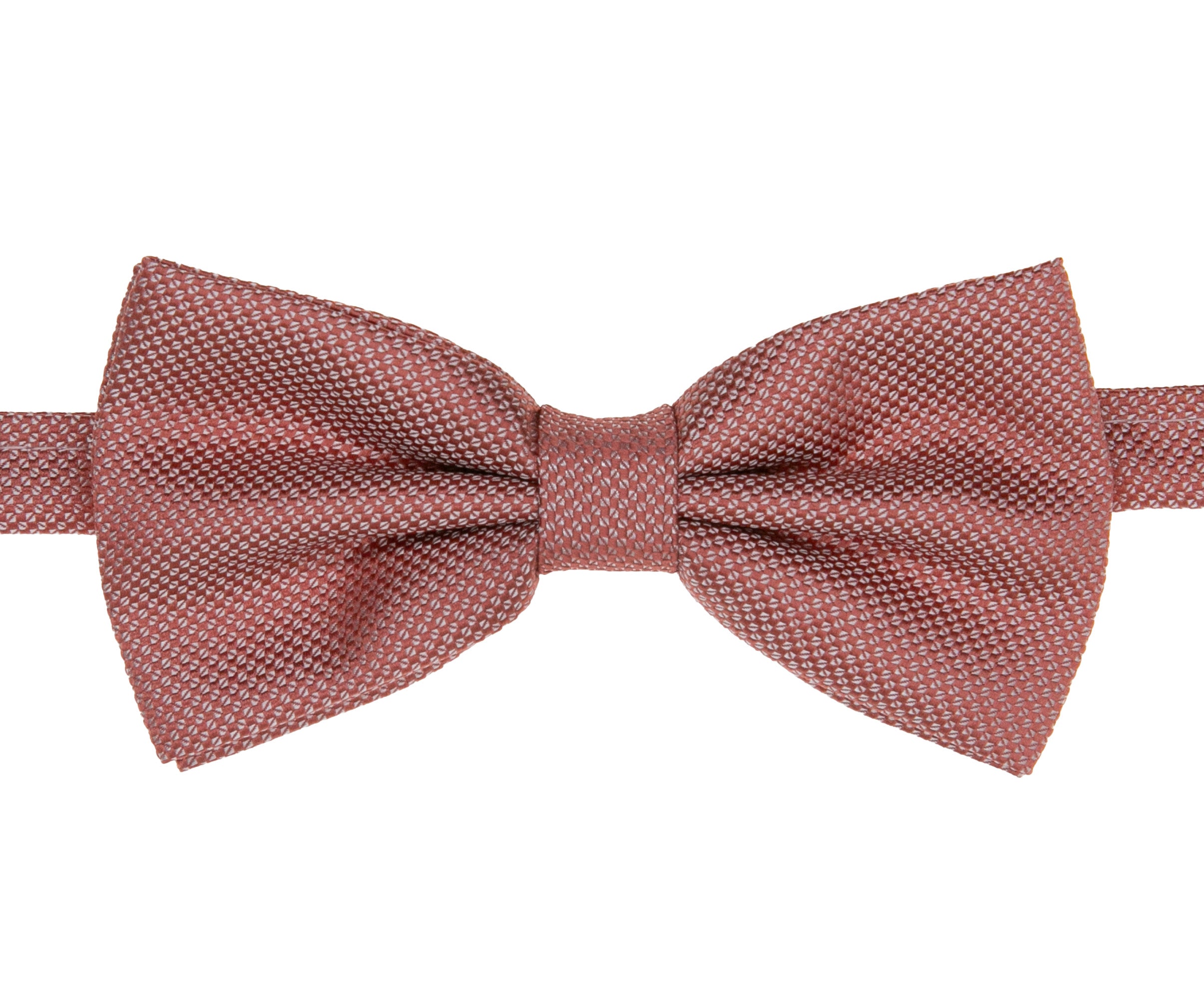 Men’s Pre-Tied Jacquard Dickie Bow Tie Neckwear - Coral Pink