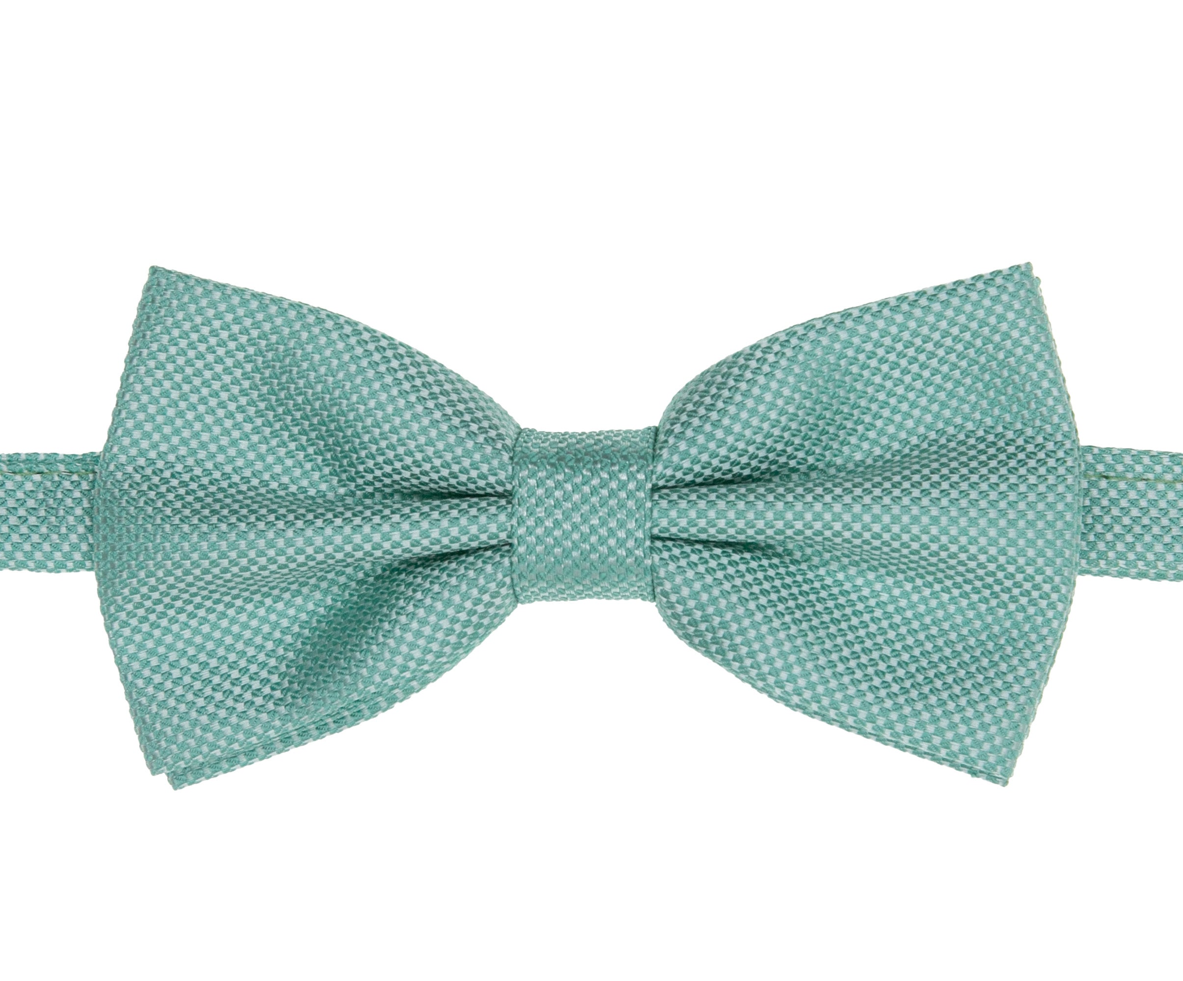 Men’s Pre-Tied Jacquard Dickie Bow Tie Neckwear  - Mint Blue