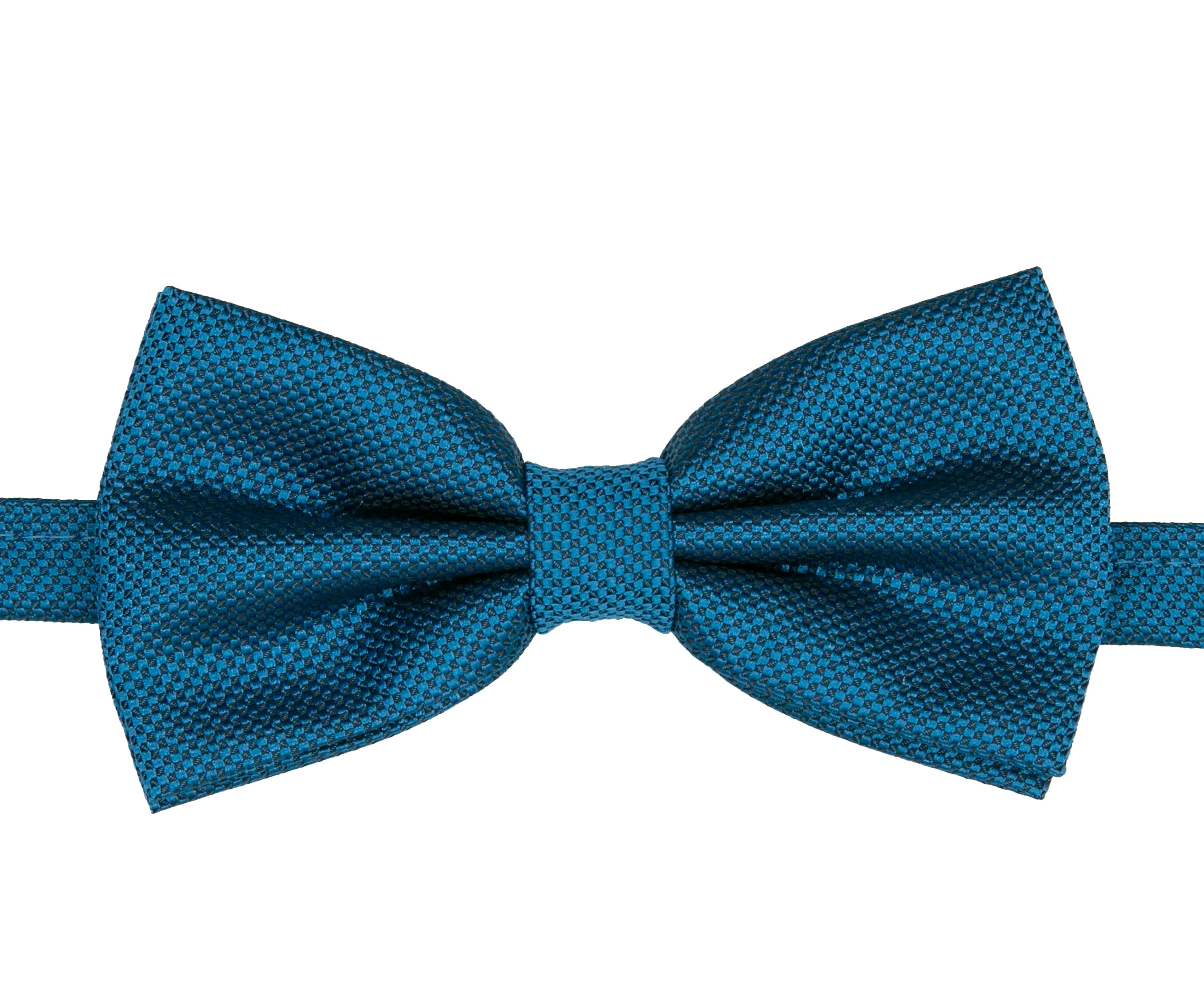 Men’s Pre-Tied Jacquard Dickie Bow Tie Neckwear - Petrol Blue