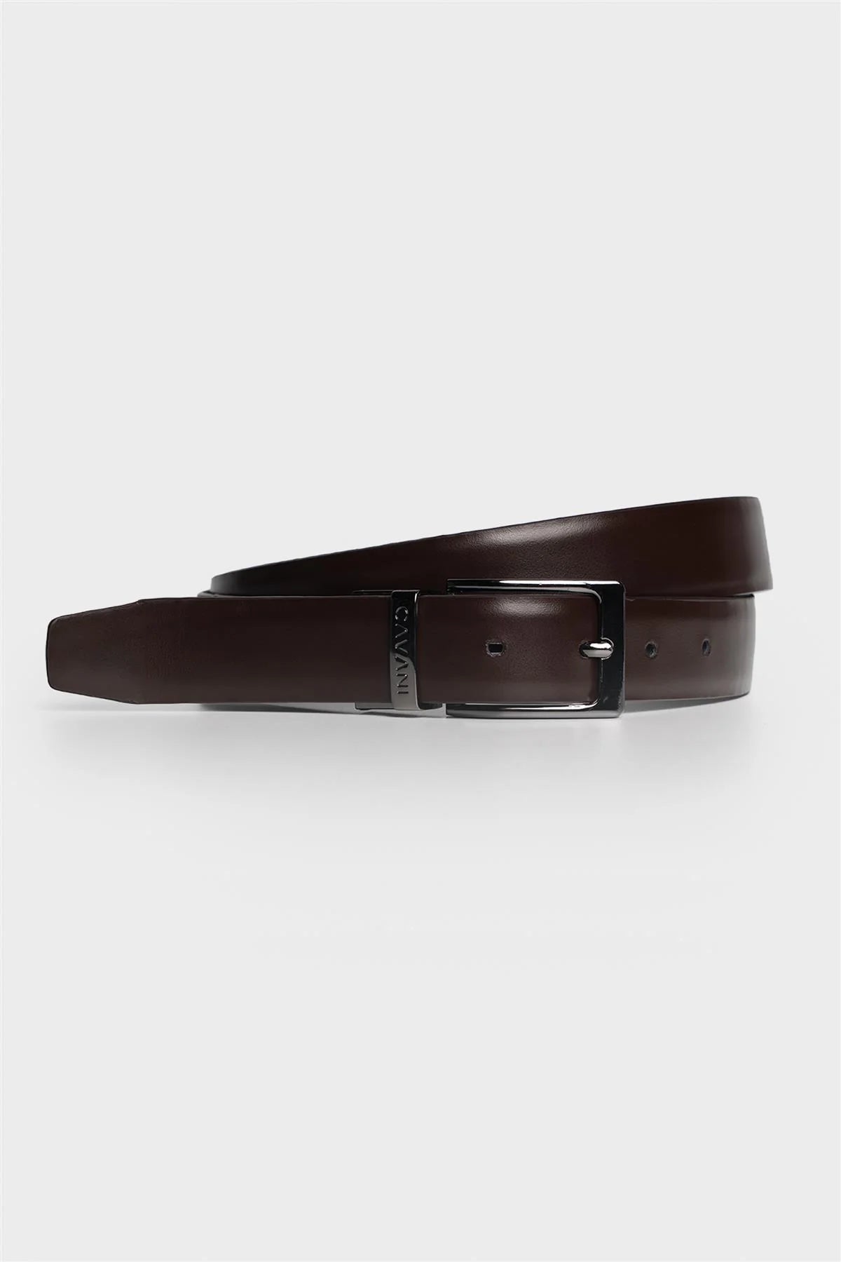Men's Reversible Croc Effect Leather Belt - Cavani Brown picture