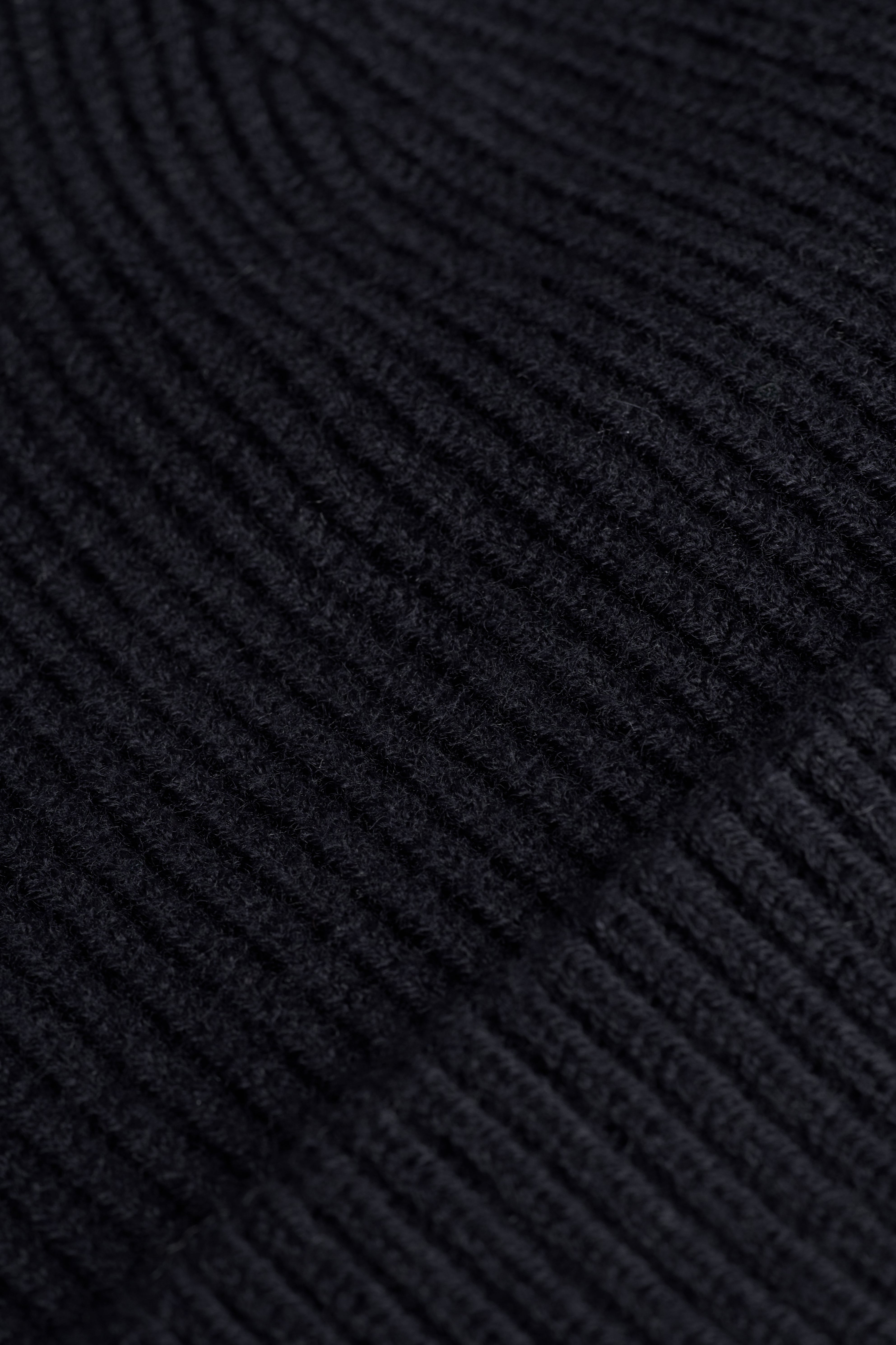 Men’s Rib Knit Cuffed Beanie Hat - Navy