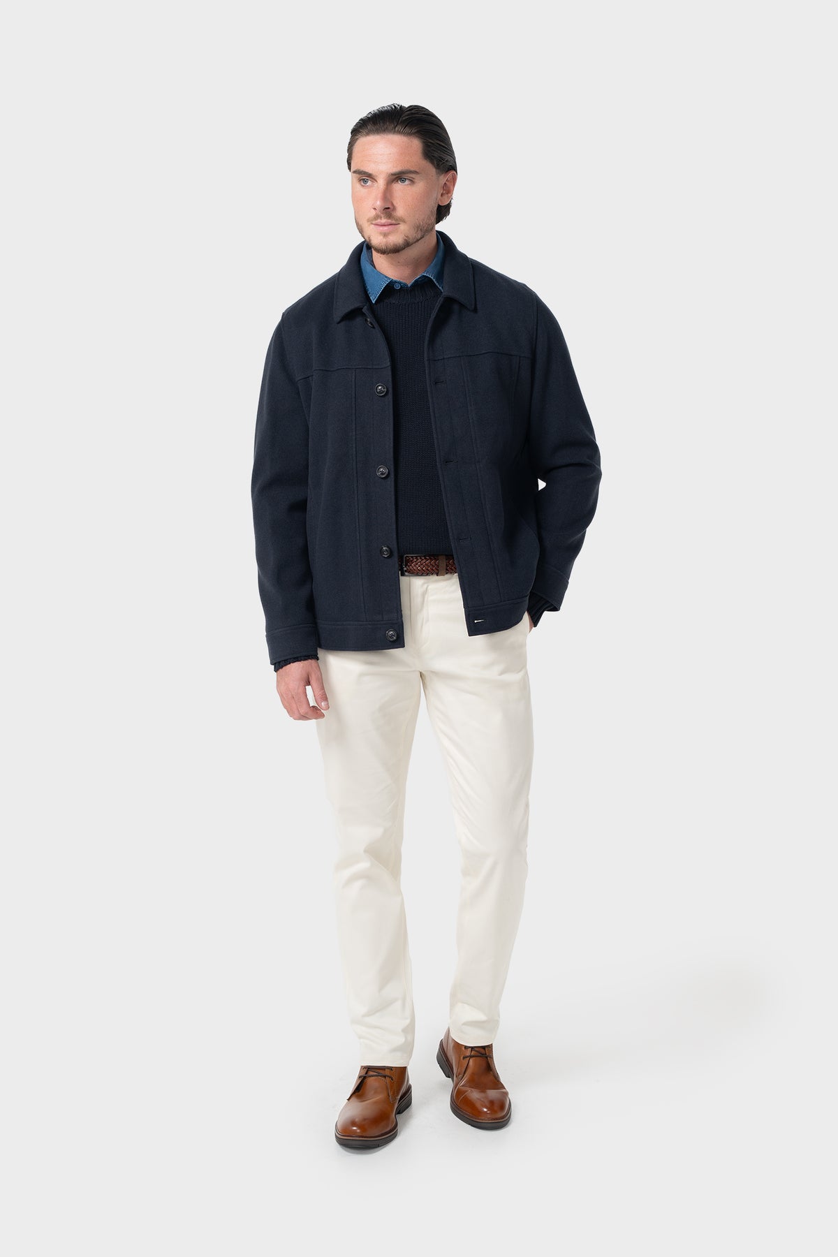 Men’s Short Jacket - Cavani Steed Navy
 model front picture