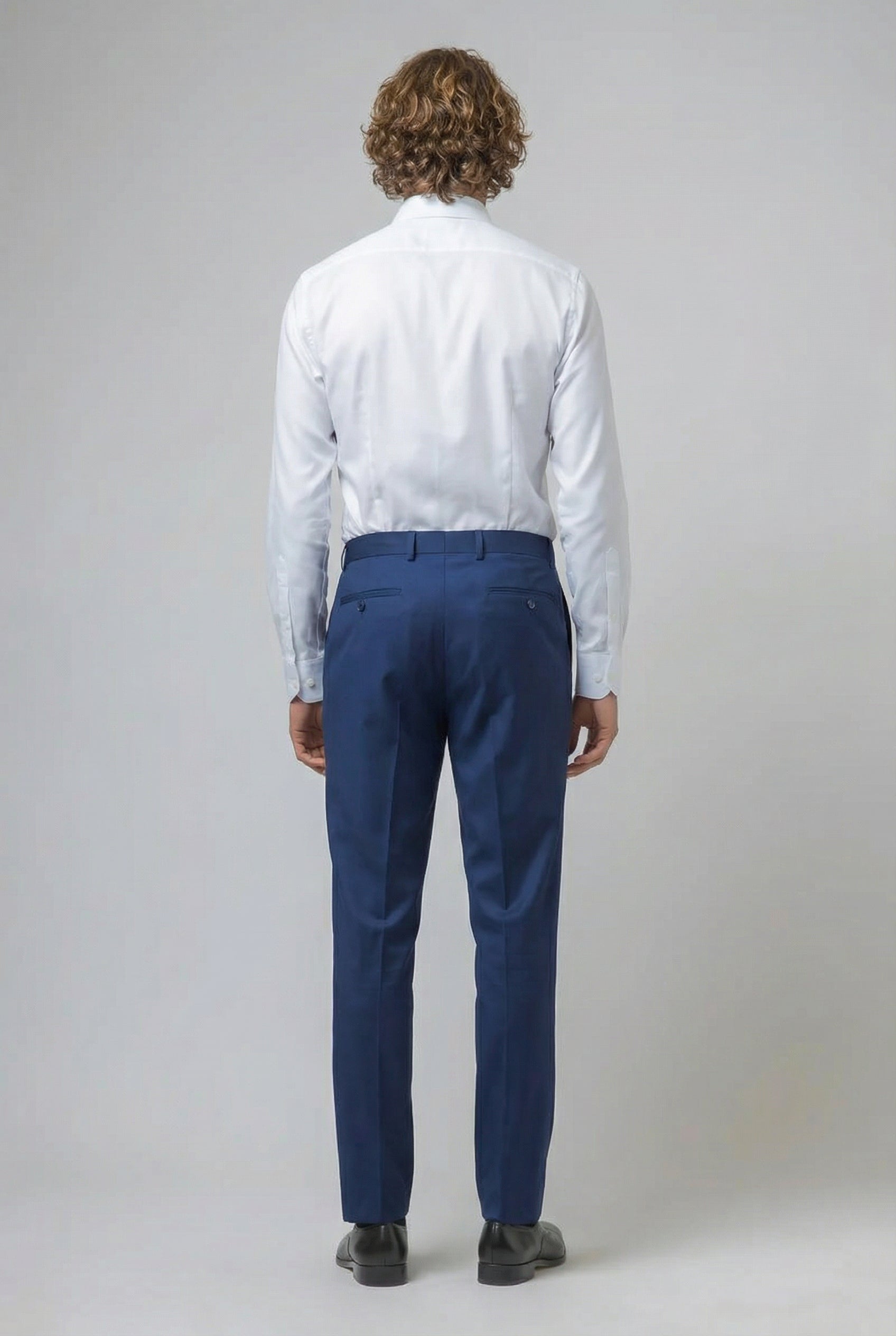 Men's Slim Fit Trousers - ISAAC - Navy Blue