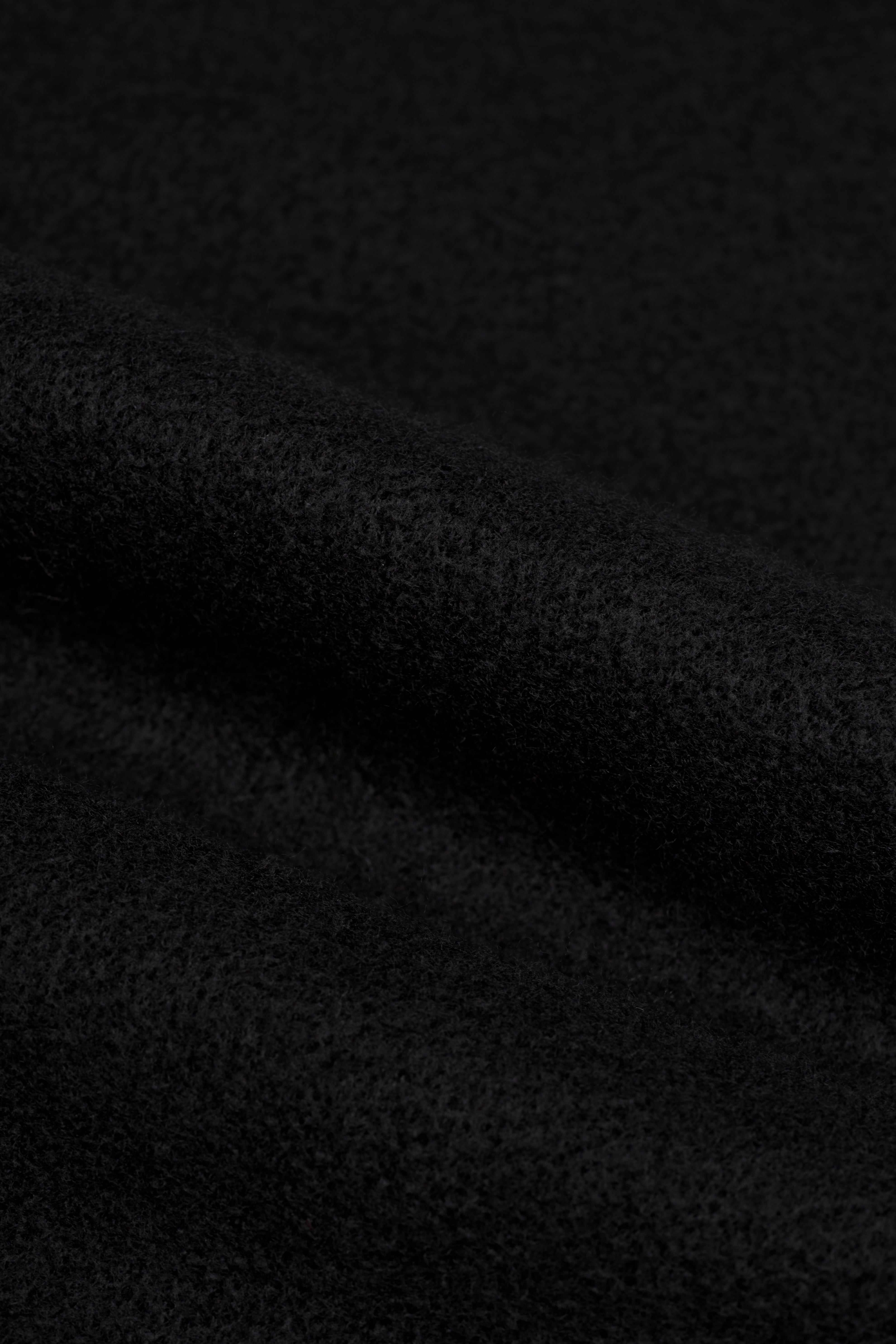 Men’s Soft Fringe Knit Scarf - Black