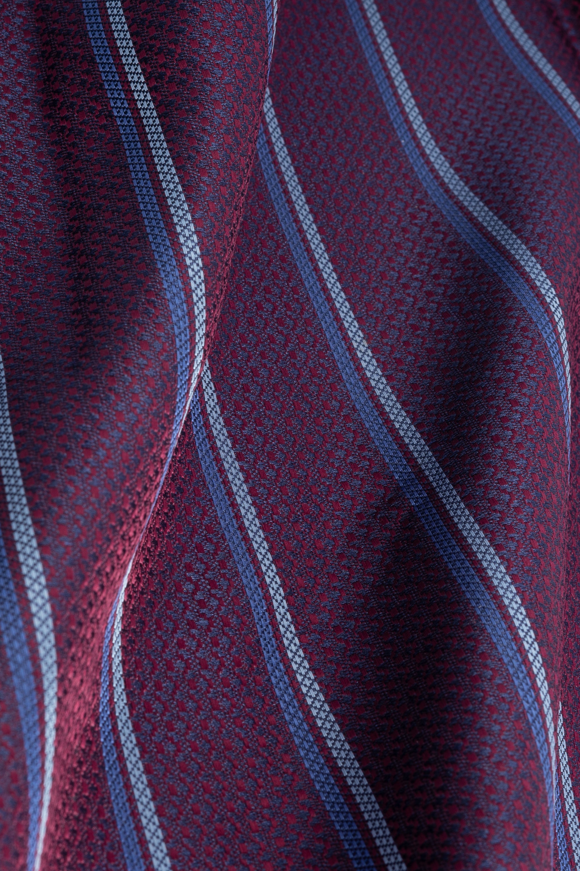 Men's Striped Tie Set - Wine