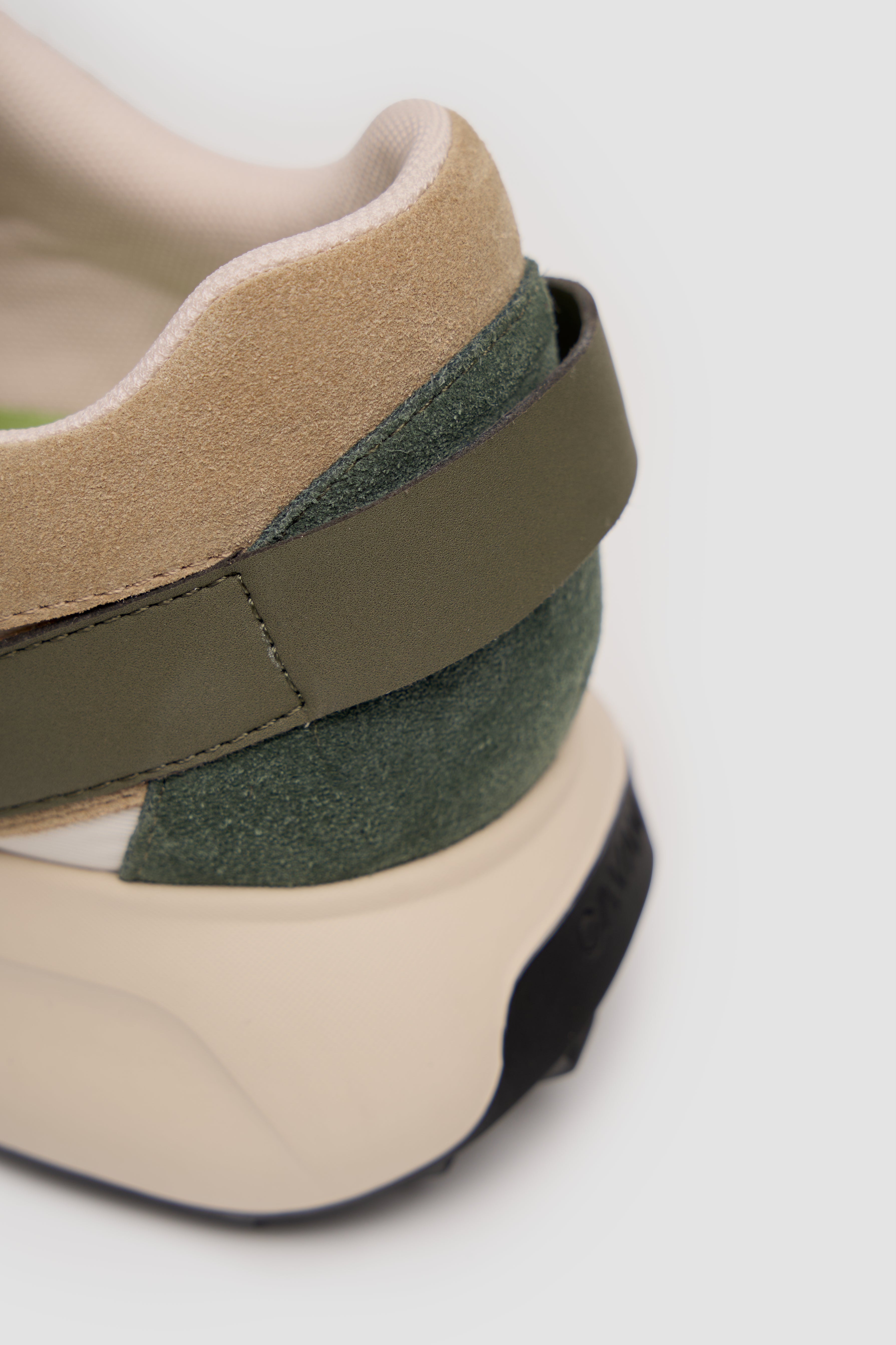 Men’s Suede-Accented Casual Trainers - Canbera Sage Green