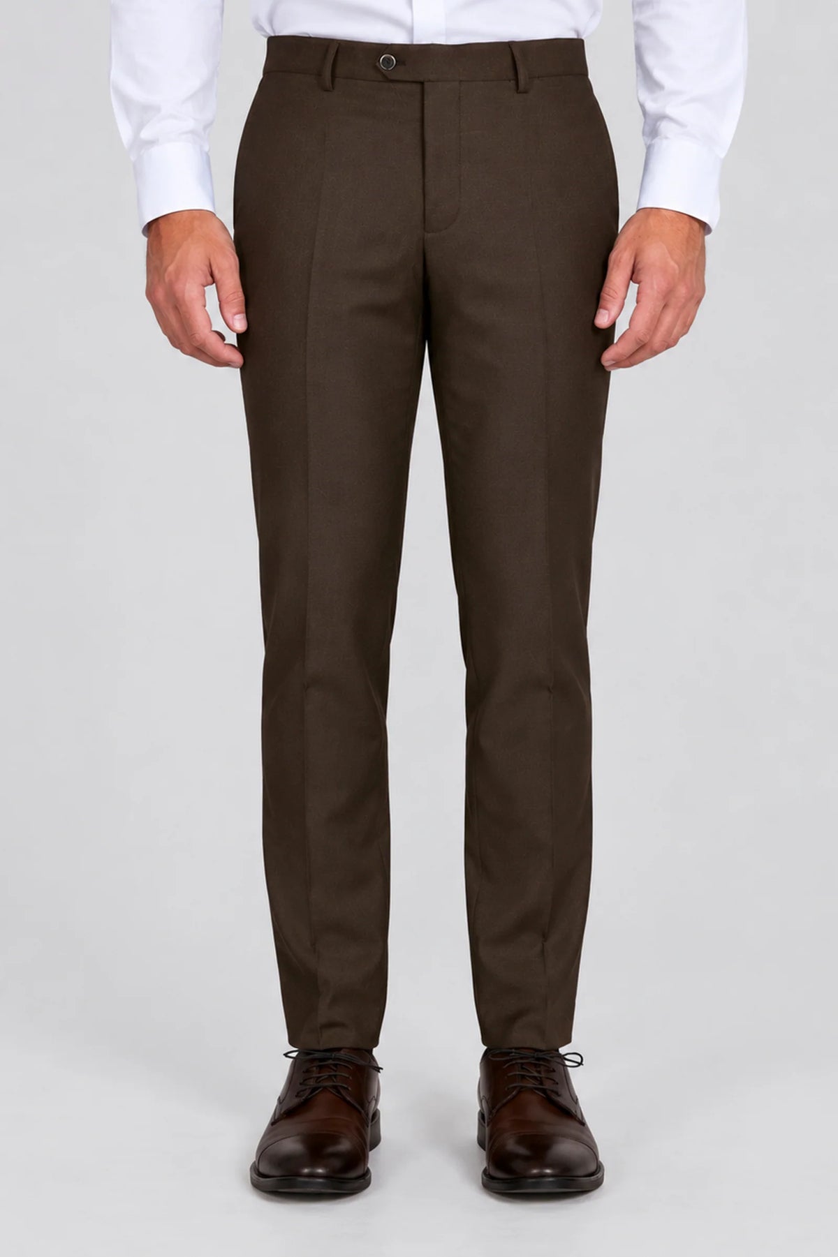 Men’s 3-Piece Tailored Fit Formal Suit - Paul Andrew Belmont Brown