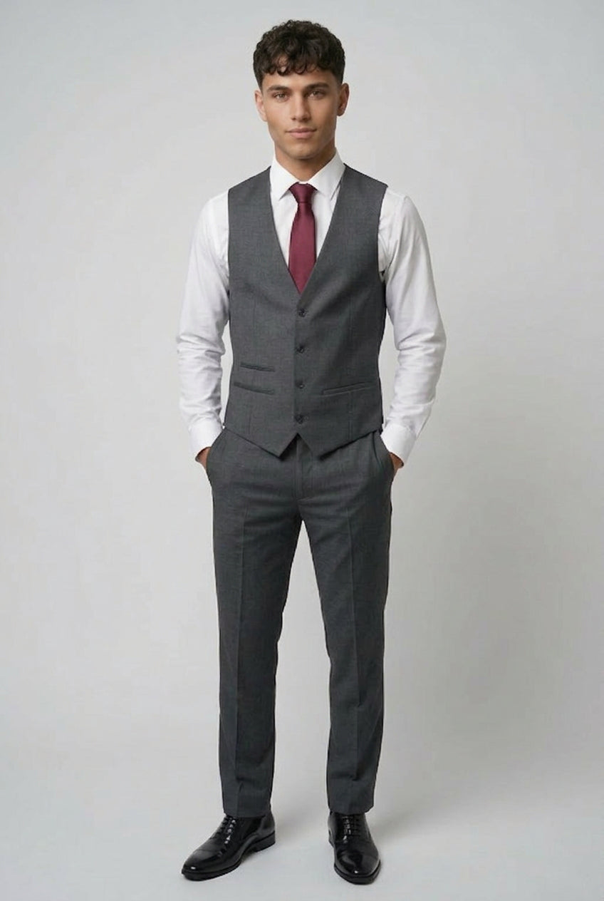 Men's Tailored Fit Grey Suit - PARKER - Grey