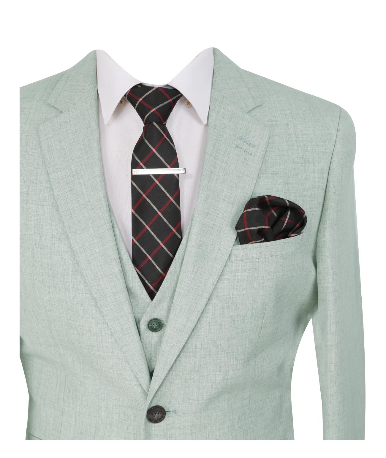Men’s Textured 3 Piece Wedding Suit - Style VENETO - Light Grey