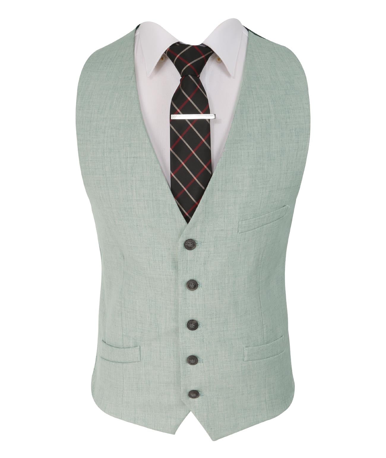 Men’s Textured 3 Piece Wedding Suit - Style VENETO - Light Grey