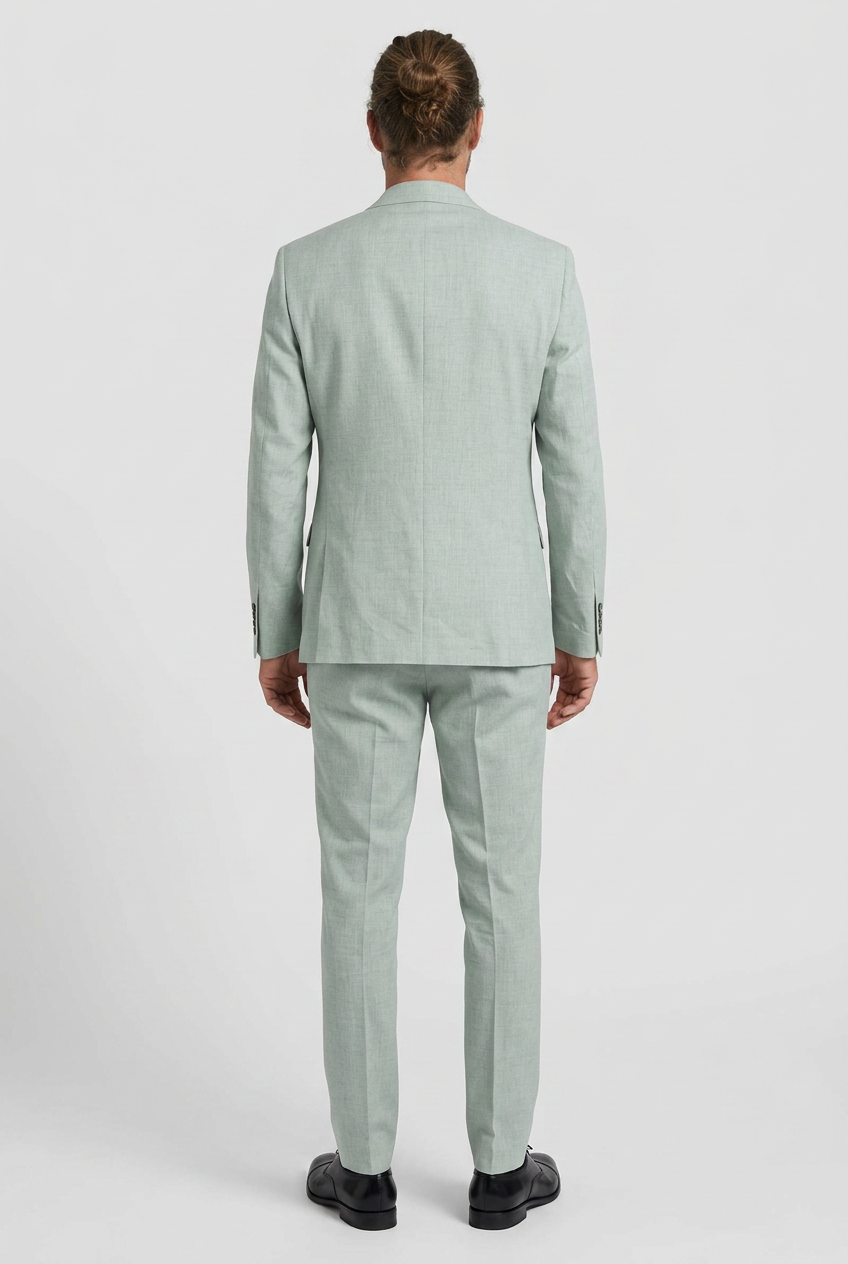 Men’s Textured 3 Piece Wedding Suit - Style VENETO - Light Grey