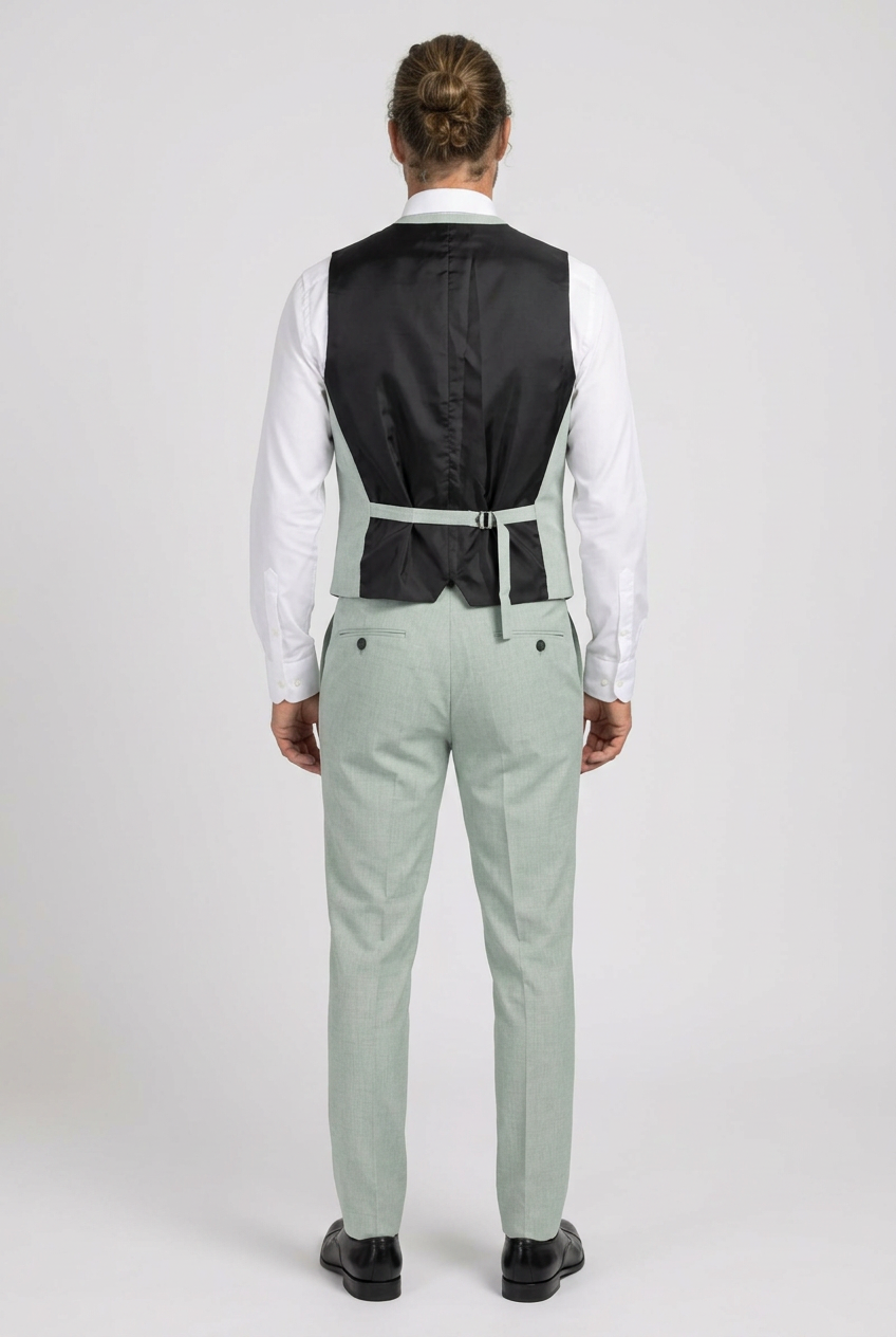 Men’s Textured 3 Piece Wedding Suit - Style VENETO - Light Grey