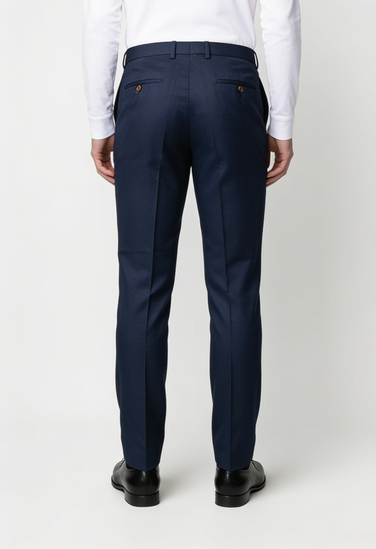 Men’s Textured Dress Trousers - Style SULLIVAN NAVY BLUE