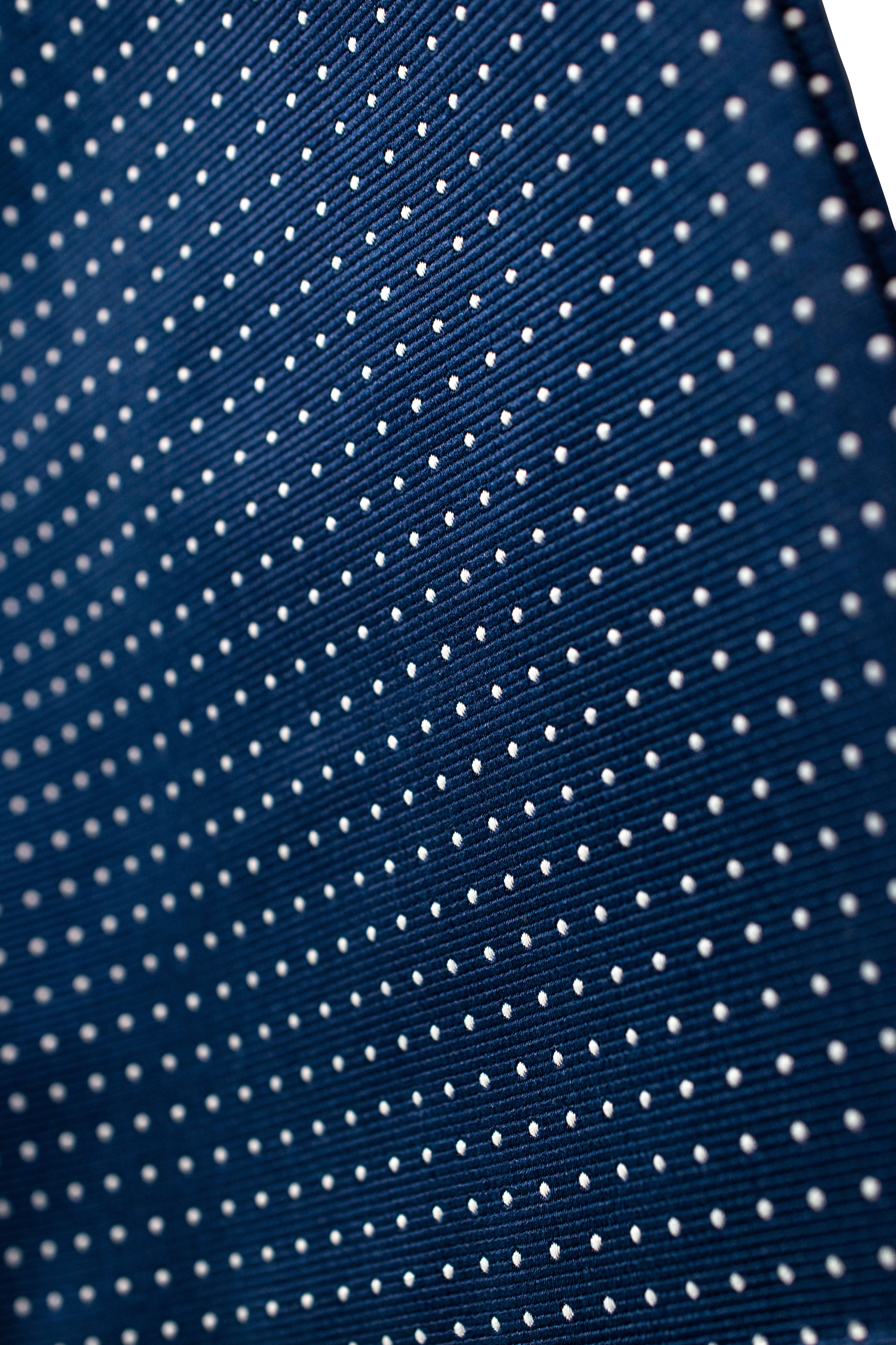 Men's Tie, Hanky & Cufflinks Polka Dot Set - Navy