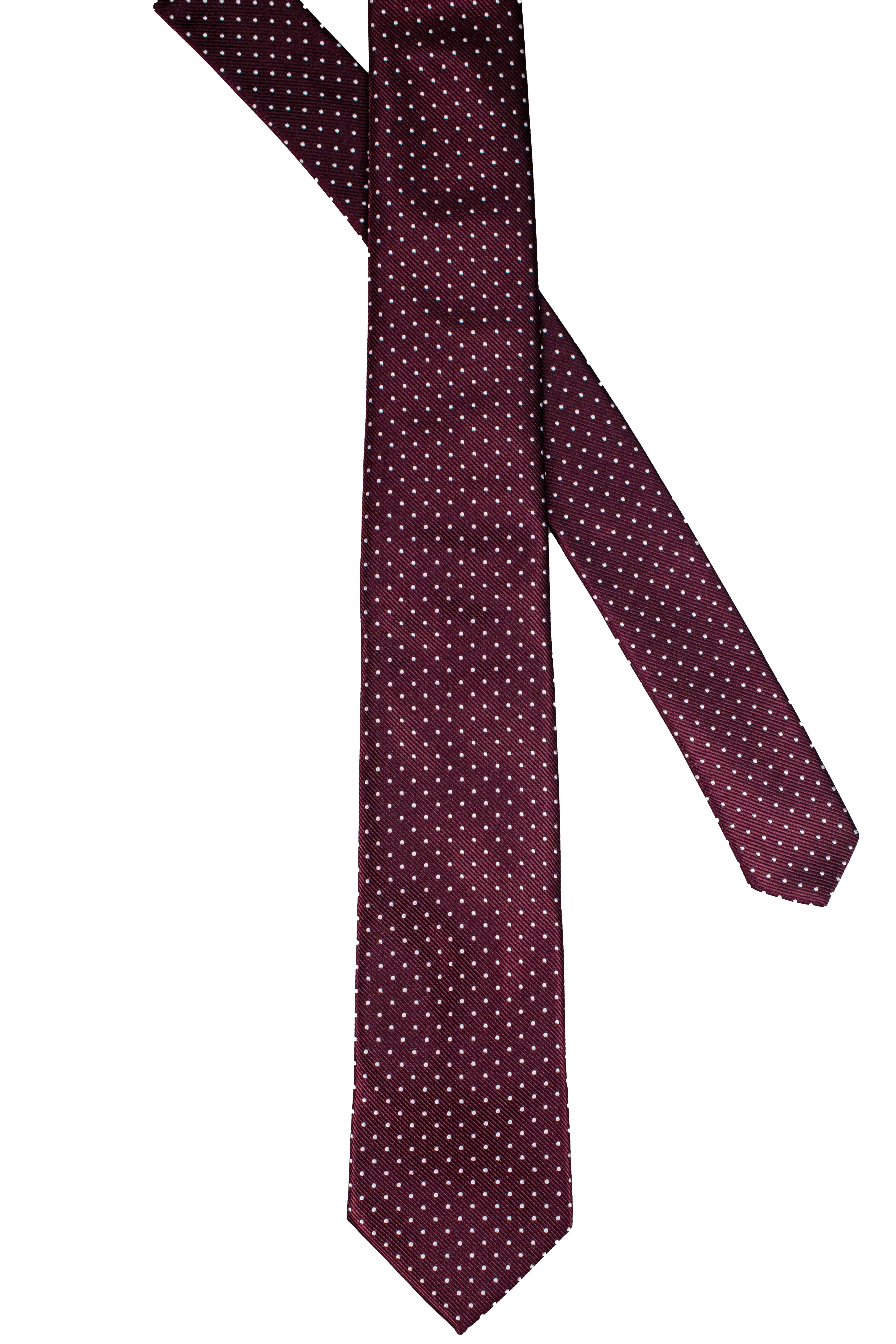 Men's Tie, Hanky & Cufflinks Polka Dot Set - Wine