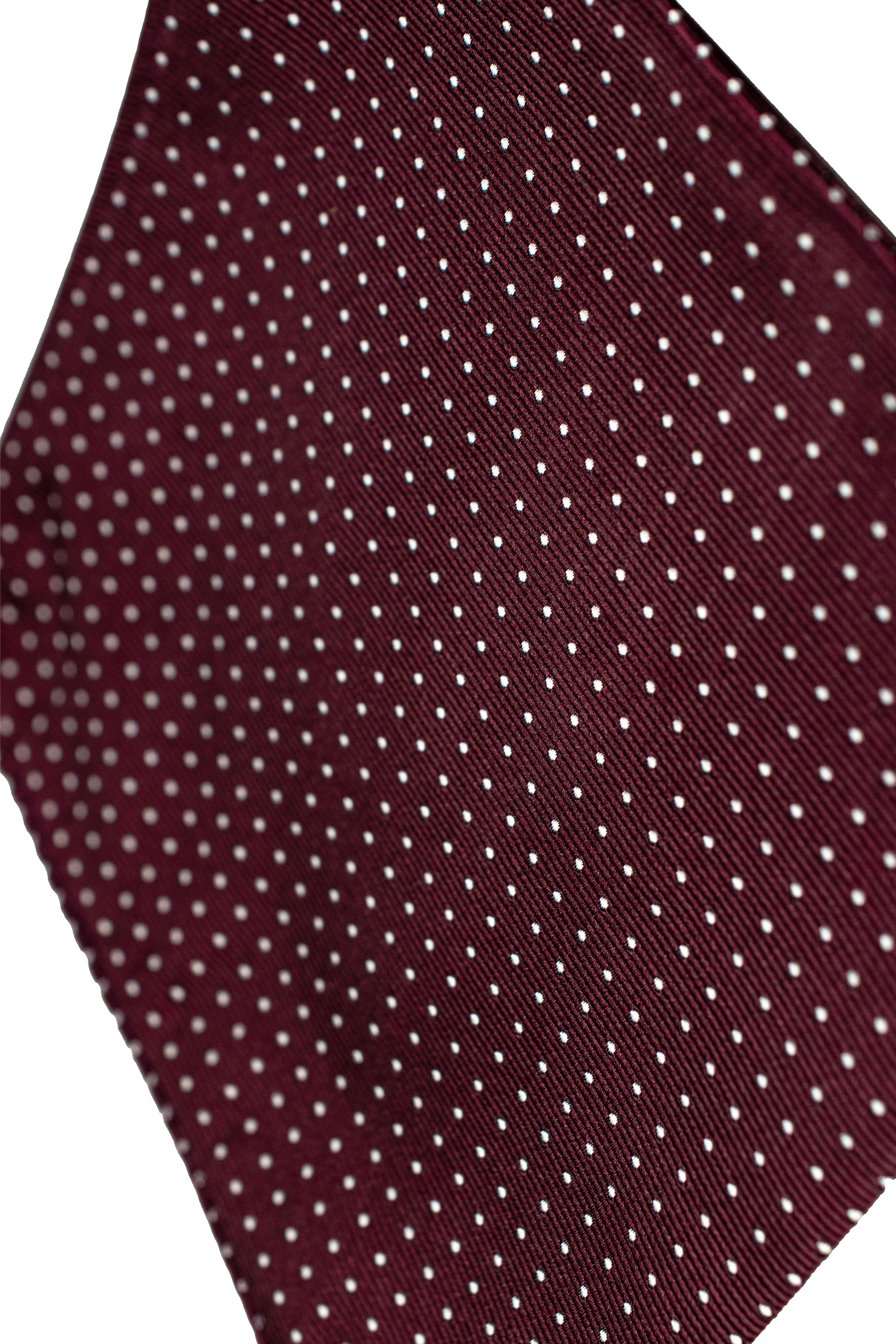 Men's Tie, Hanky & Cufflinks Polka Dot Set - Wine