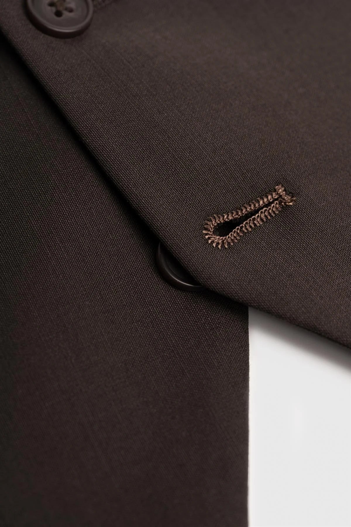 Men's Wool Blend Slim Fit Waistcoat - BOND - Auburn