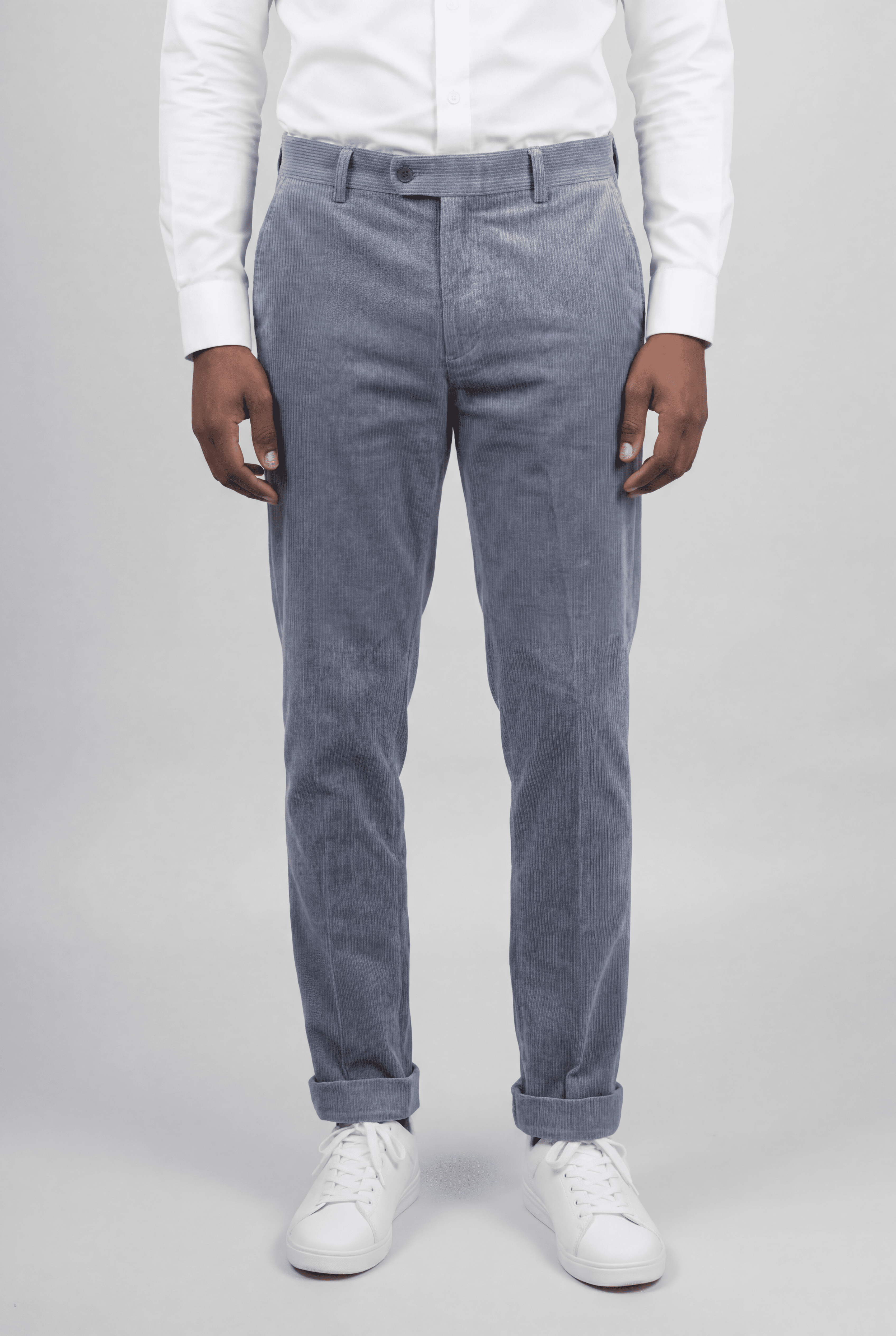 Men’s 2-Piece Cotton Corduroy Formal Suit - Dawson - Blue