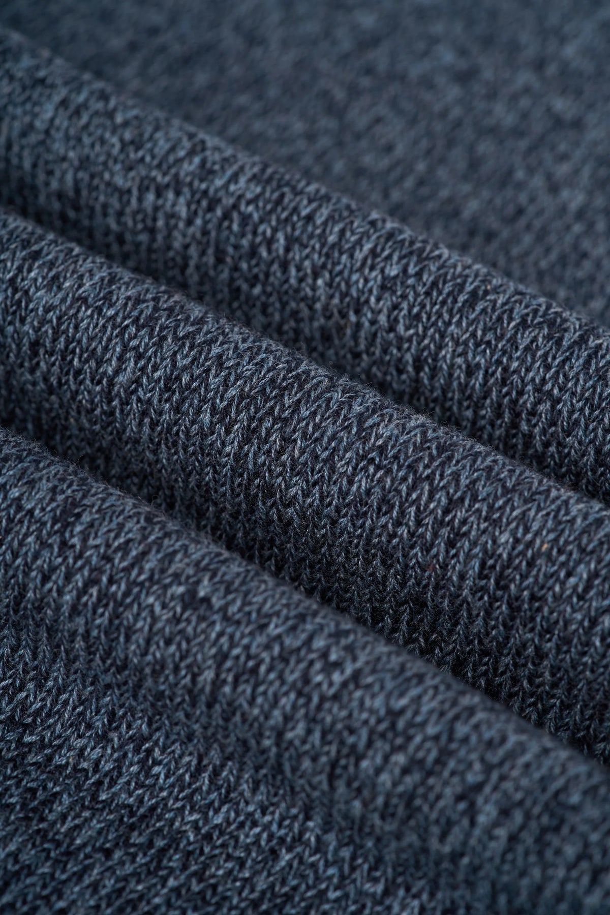 Men's Cotton Knitted Crew Neck Jumper – Cavani Sakki Blue fabric picture