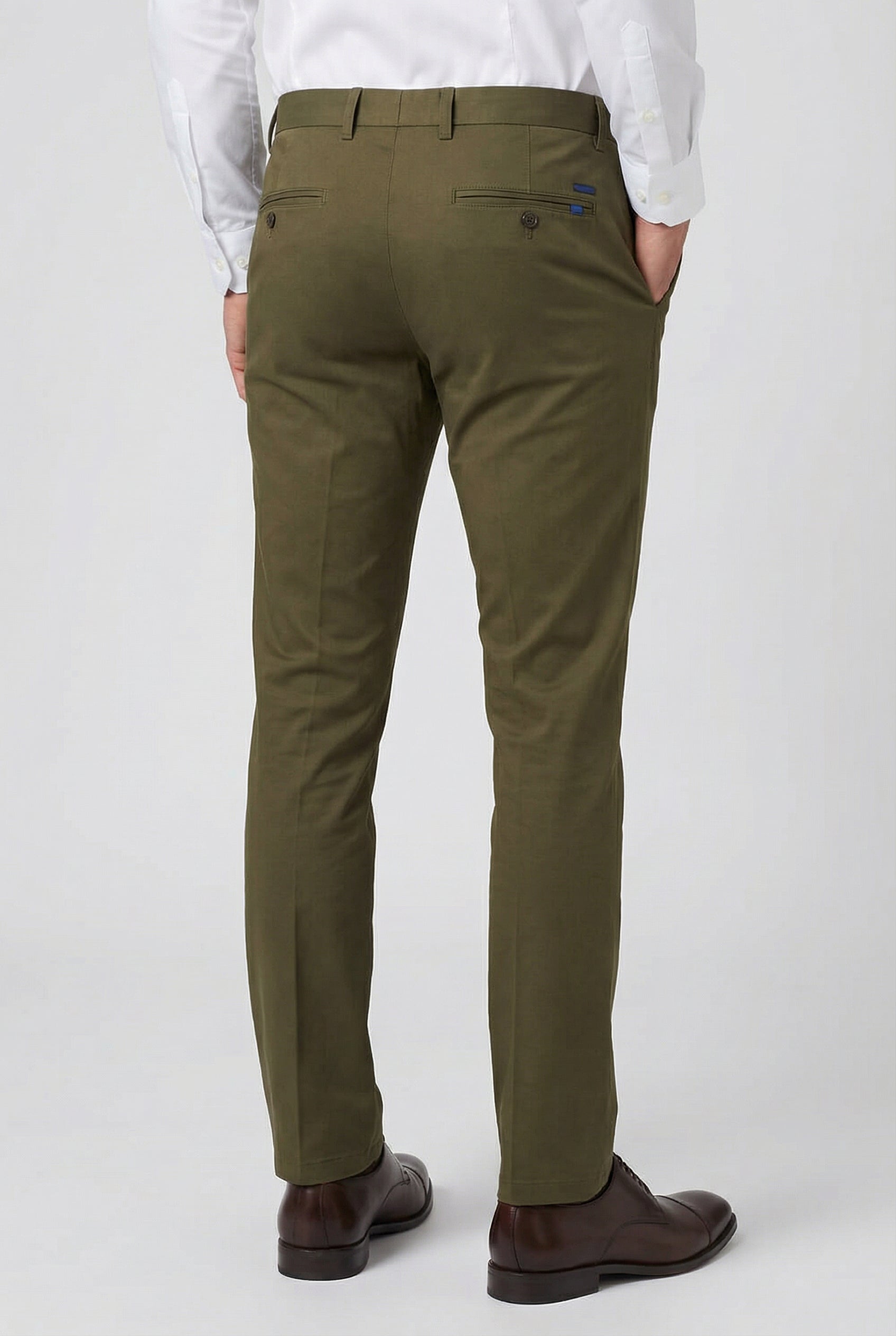 Men’s Cotton Regular Fit Chino Trousers - Zack - Green